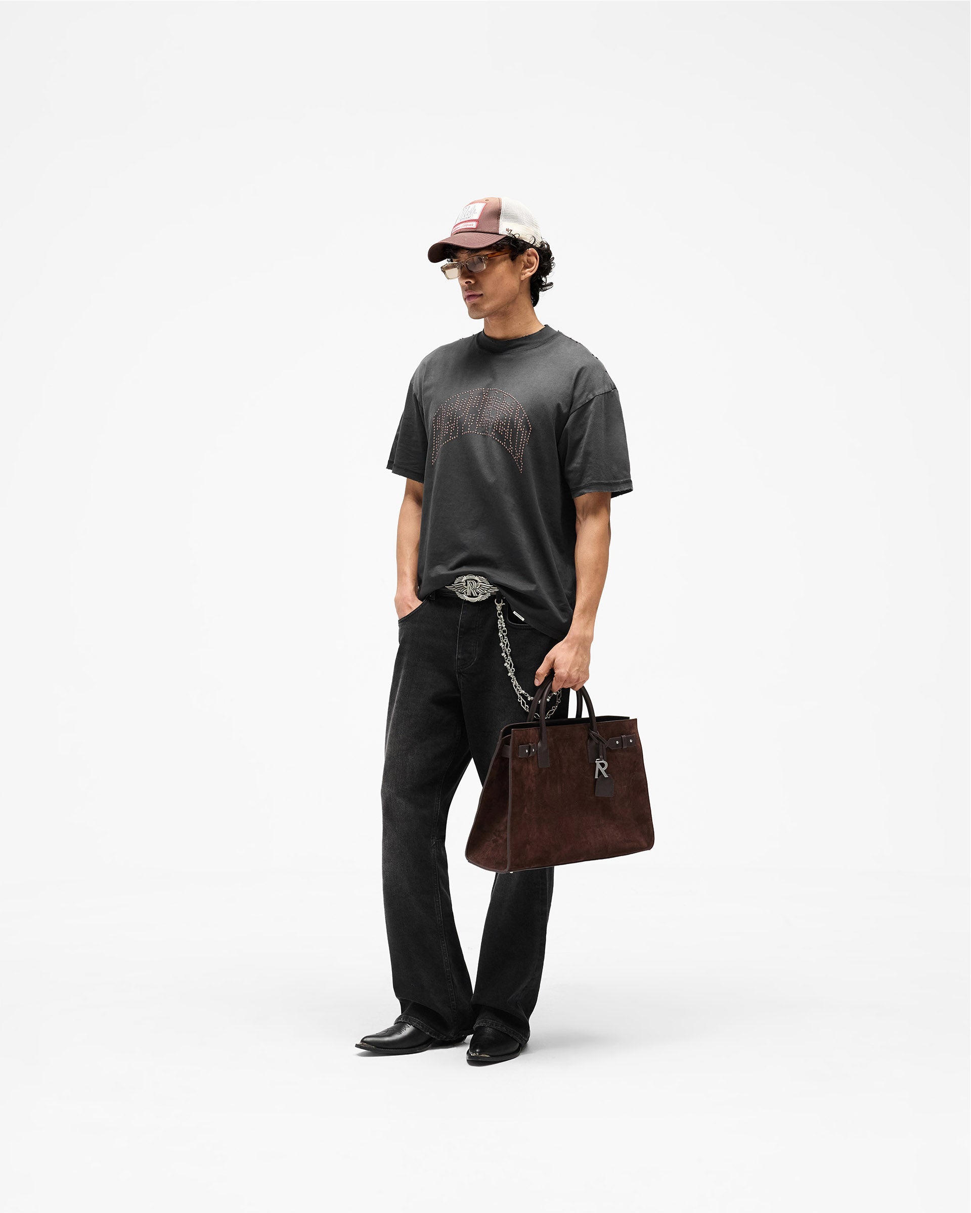 Embellished Represent T-Shirt - Stained Black