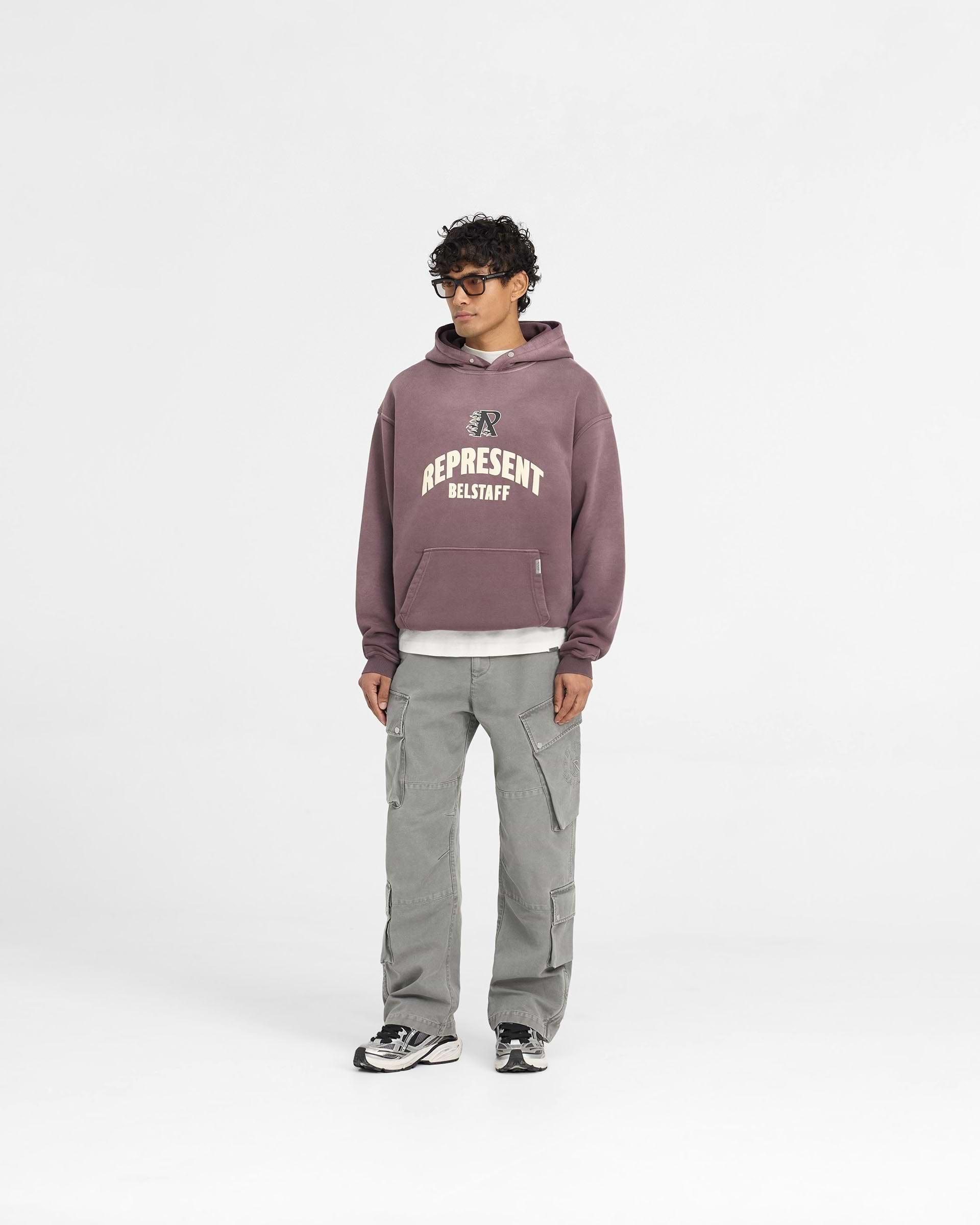 Represent X Belstaff Flame Phoenix Hoodie - Plum