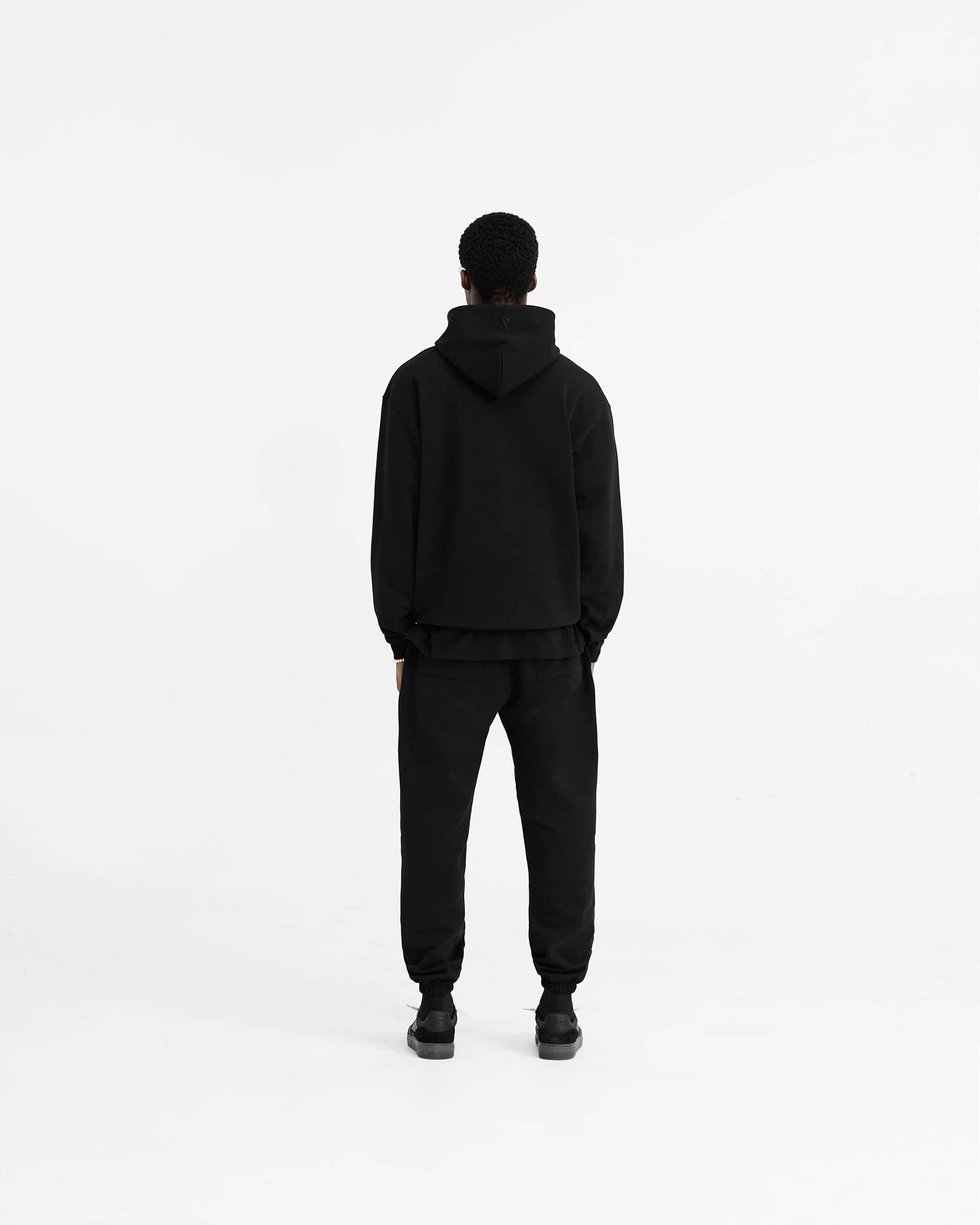 Initial Oversized Hoodie - Black