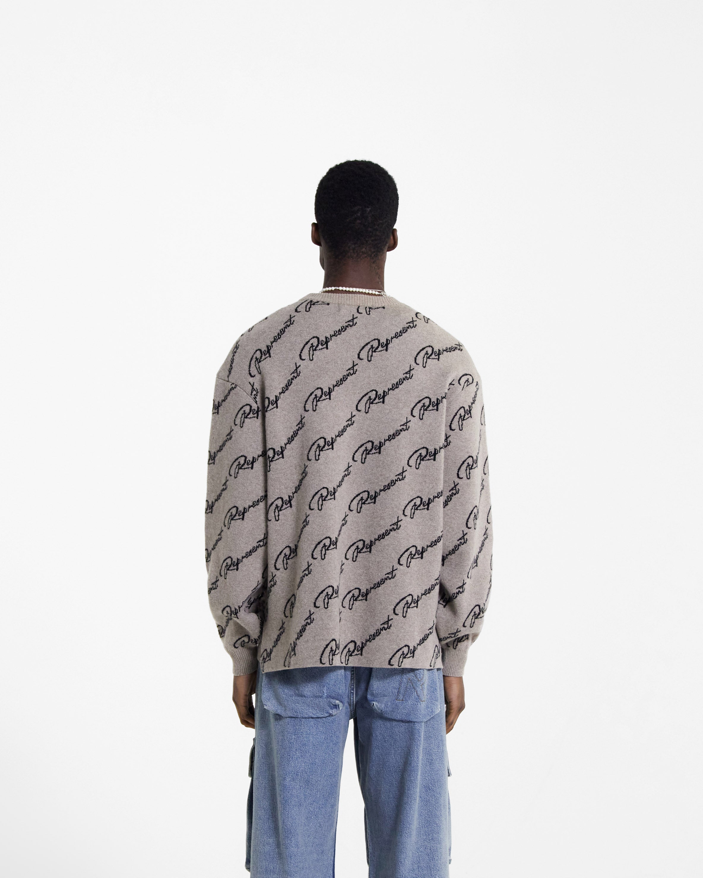 Represent Jacquard Sweater - Hazel