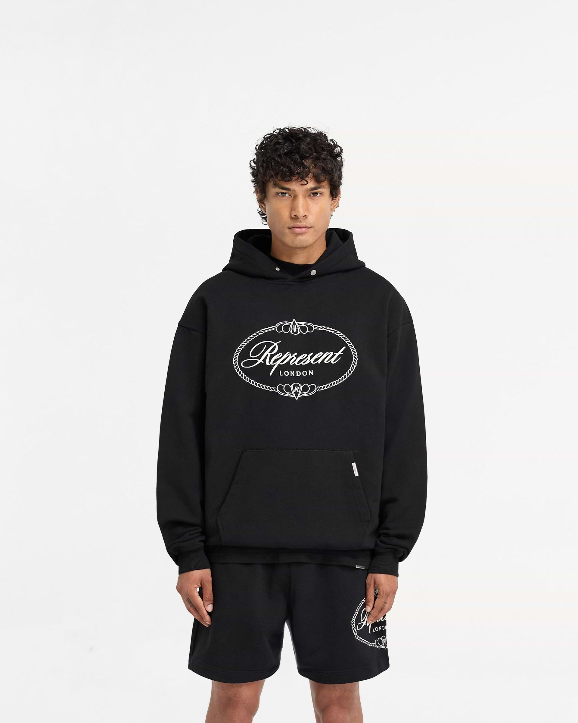 Represent X Harrods Crest Hoodie - Jet Black