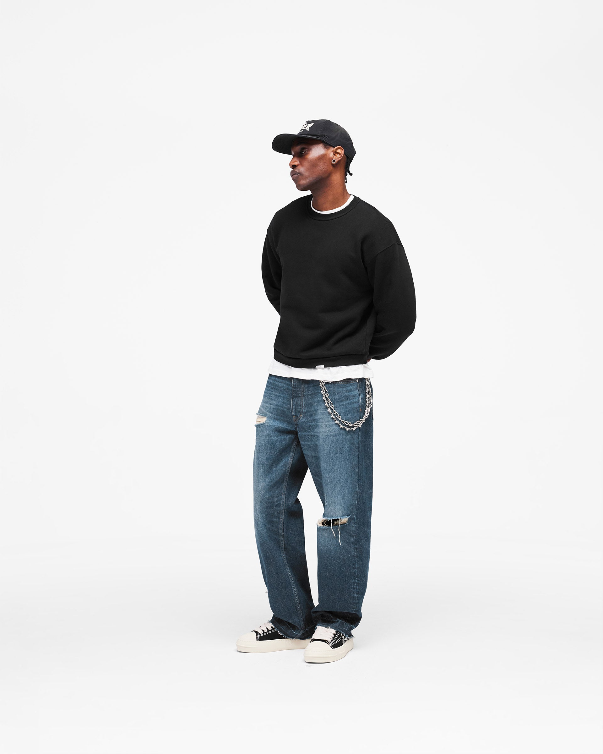 GH Shrunken Sweatshirt - Jet Black