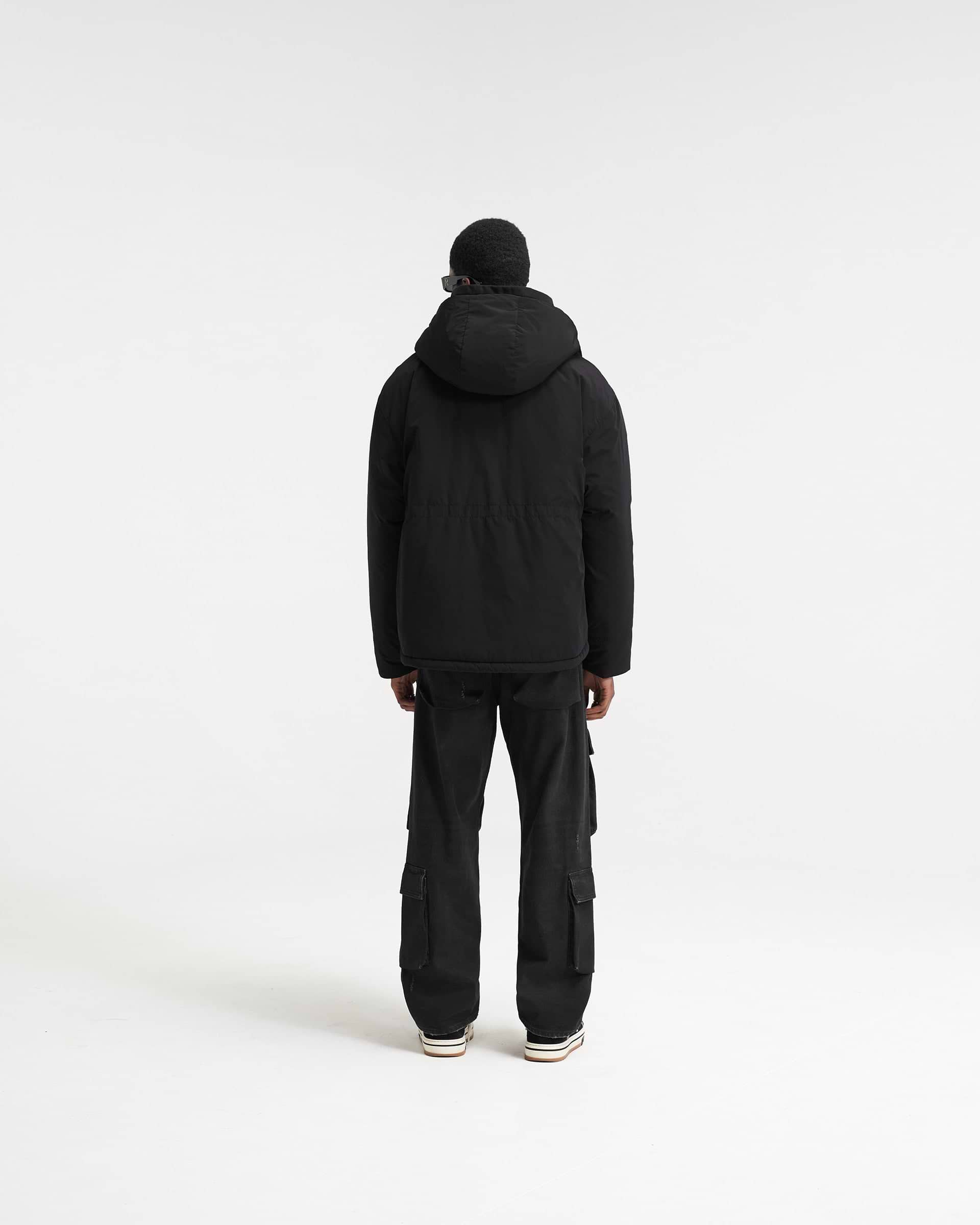 Hooded Puffer Jacket - Jet Black