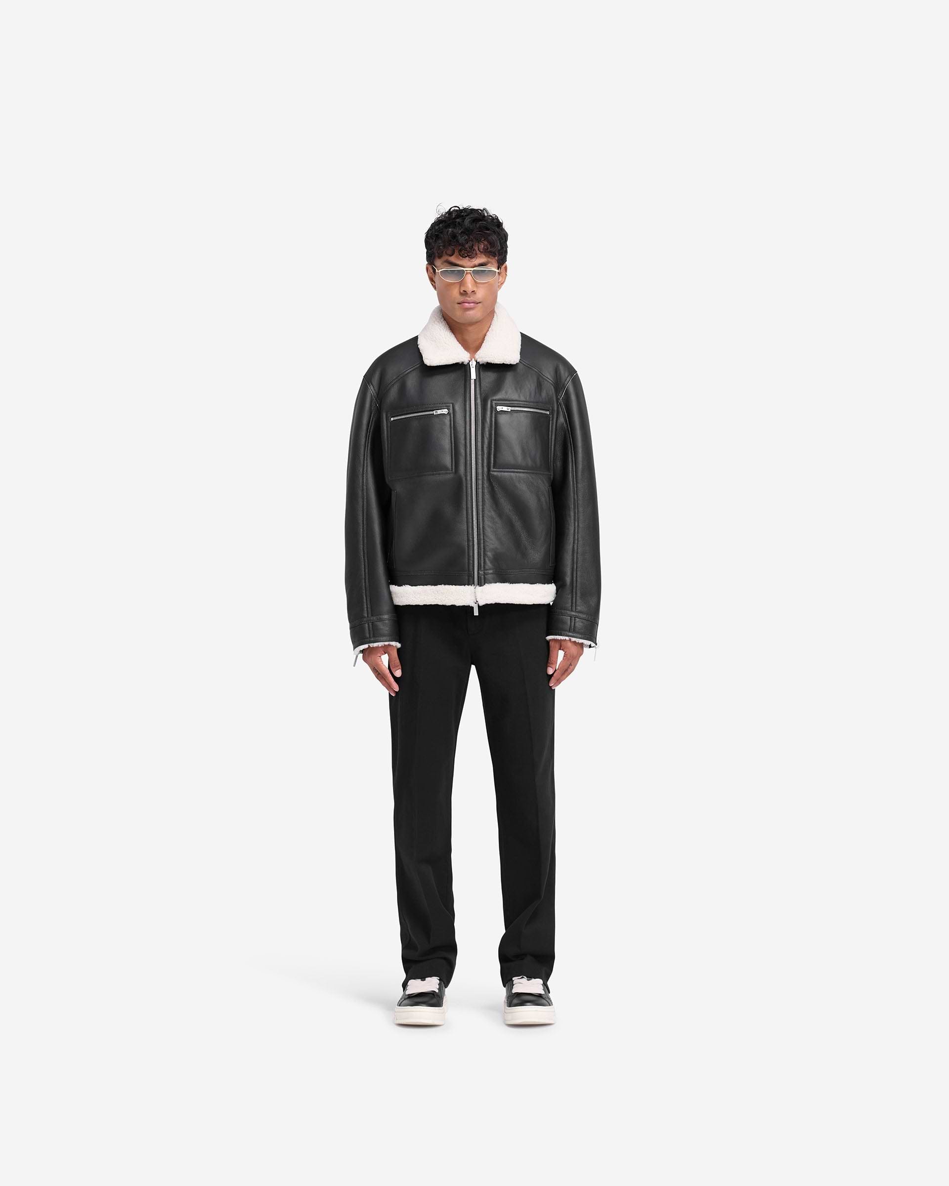 ジャケット GIOVI FW23 Reversible shearling jacket (P2310MT/1CLASSICO) Giovi Reversible Shearling Jacket - White - 33% Off