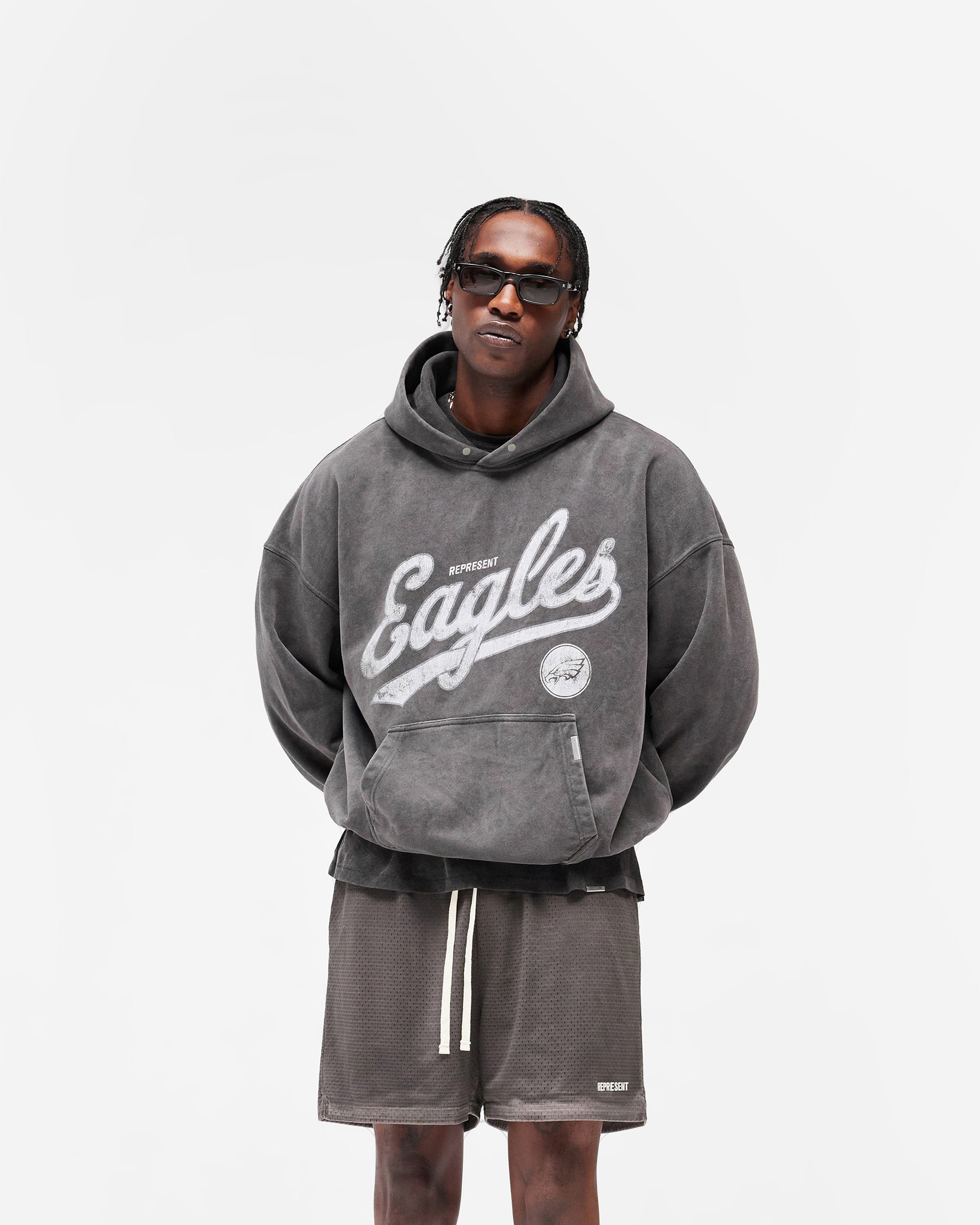Philadelphia Eagles x Represent Hoodie - Vintage Grey