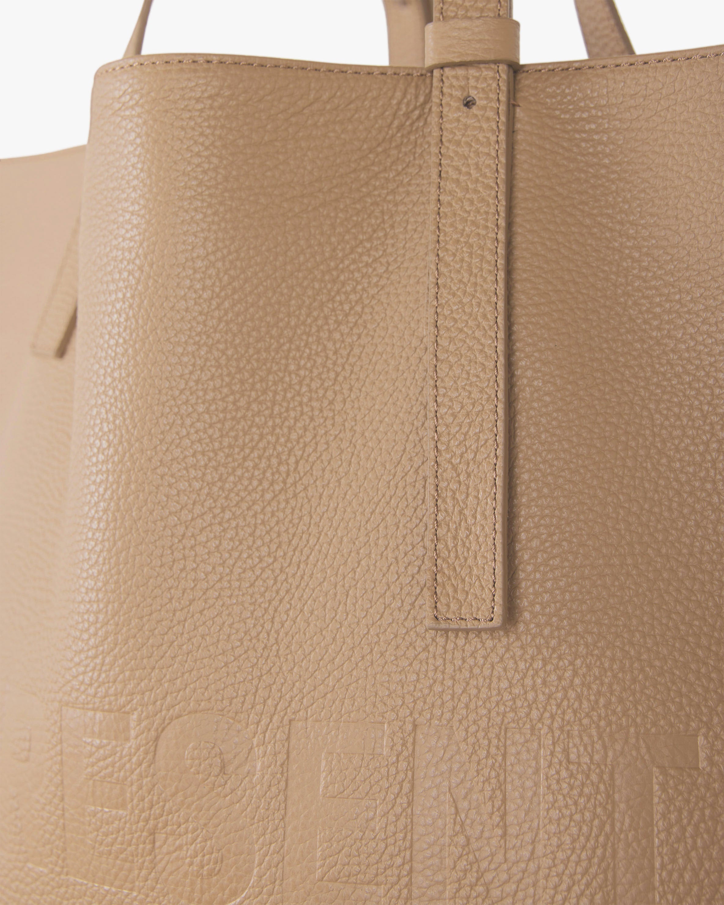Leather Tote Bag - Sesame