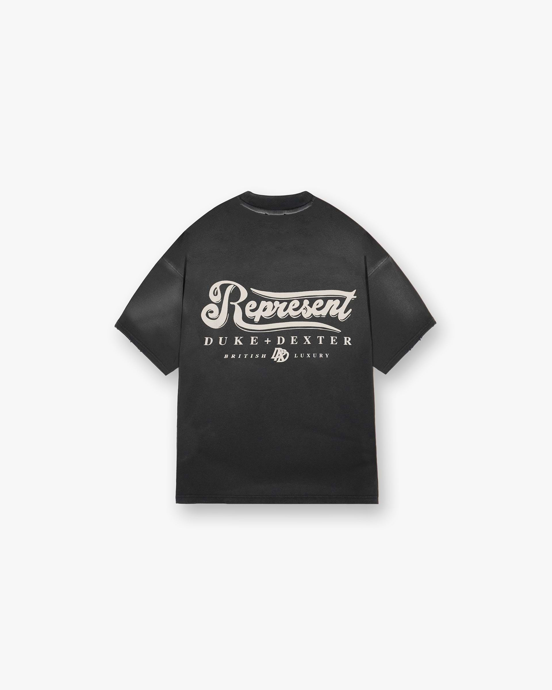 Represent X Duke + Dexter British Luxury T-Shirt - Stained Black