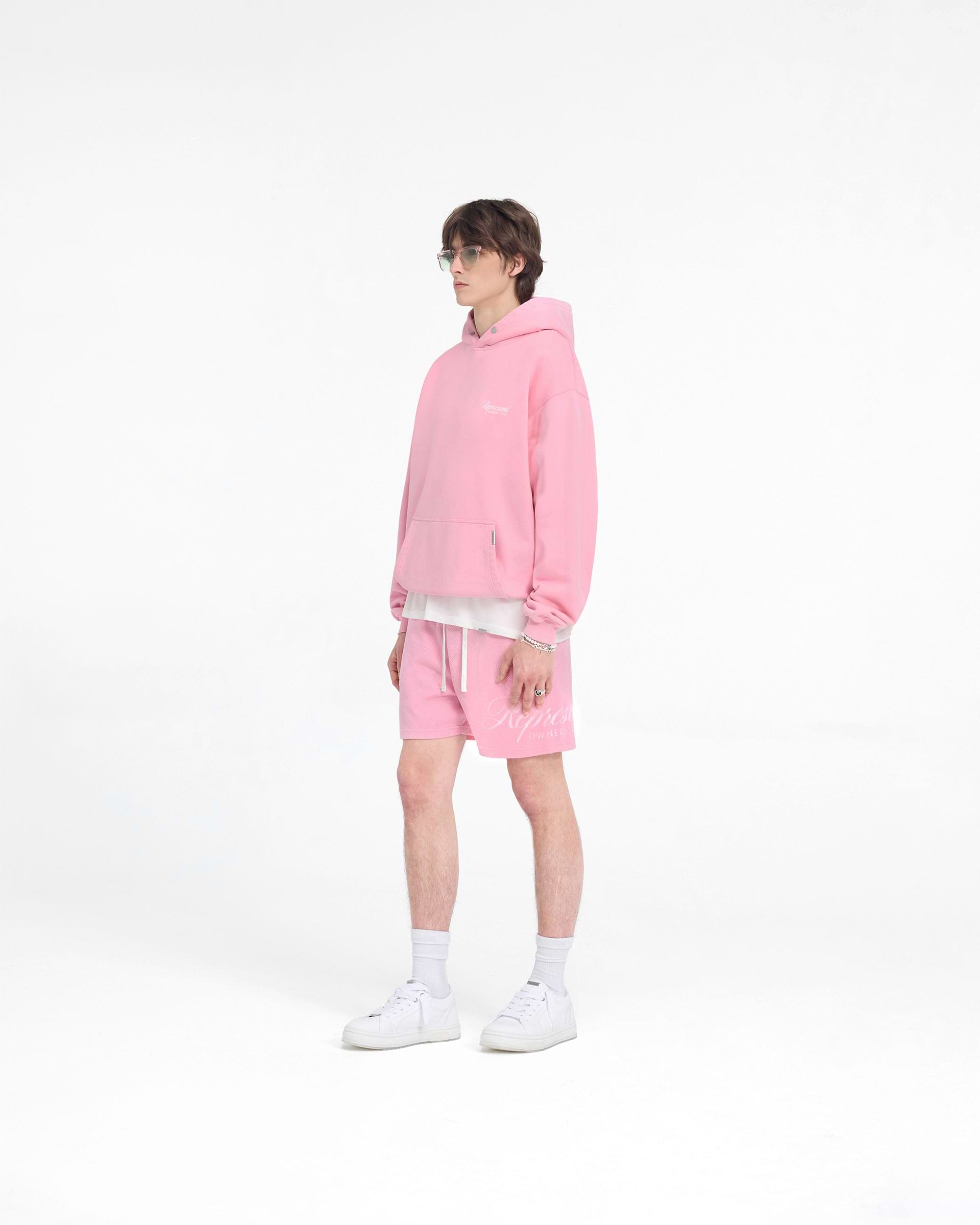 Represent Owners Club Script Hoodie | Pink | REPRESENT