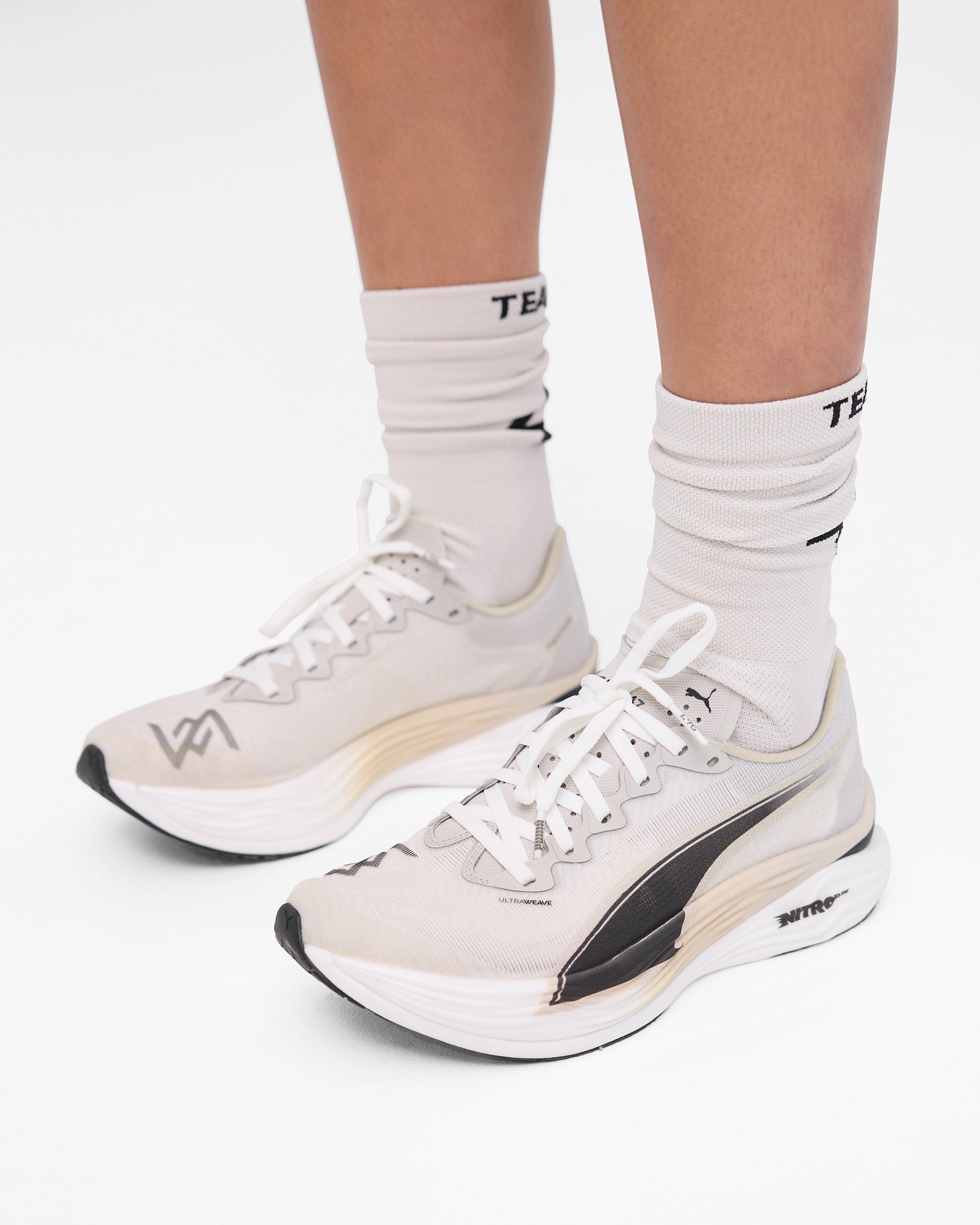 247 X Puma Race Socks - Cream