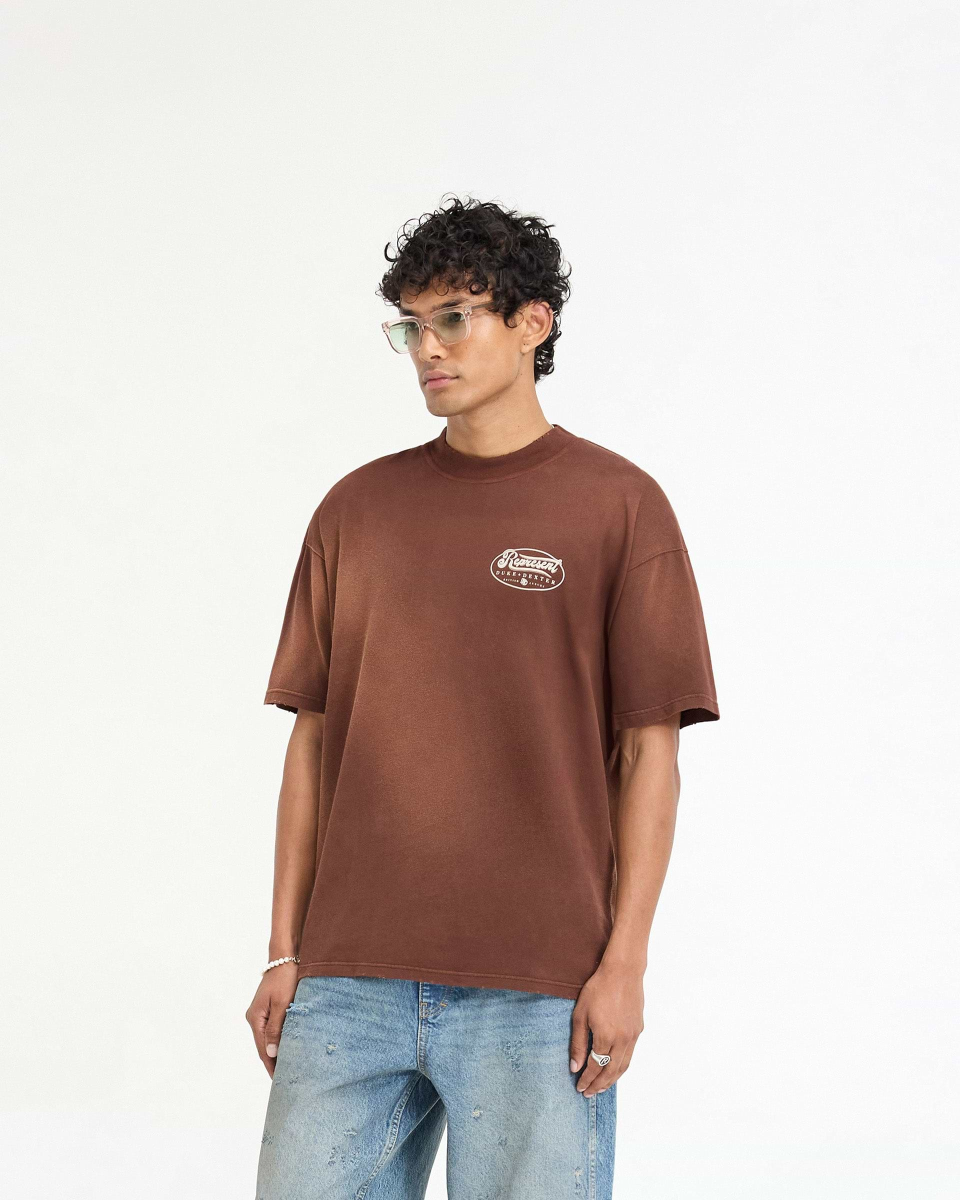 Represent X Duke + Dexter British Luxury T-Shirt - Rust