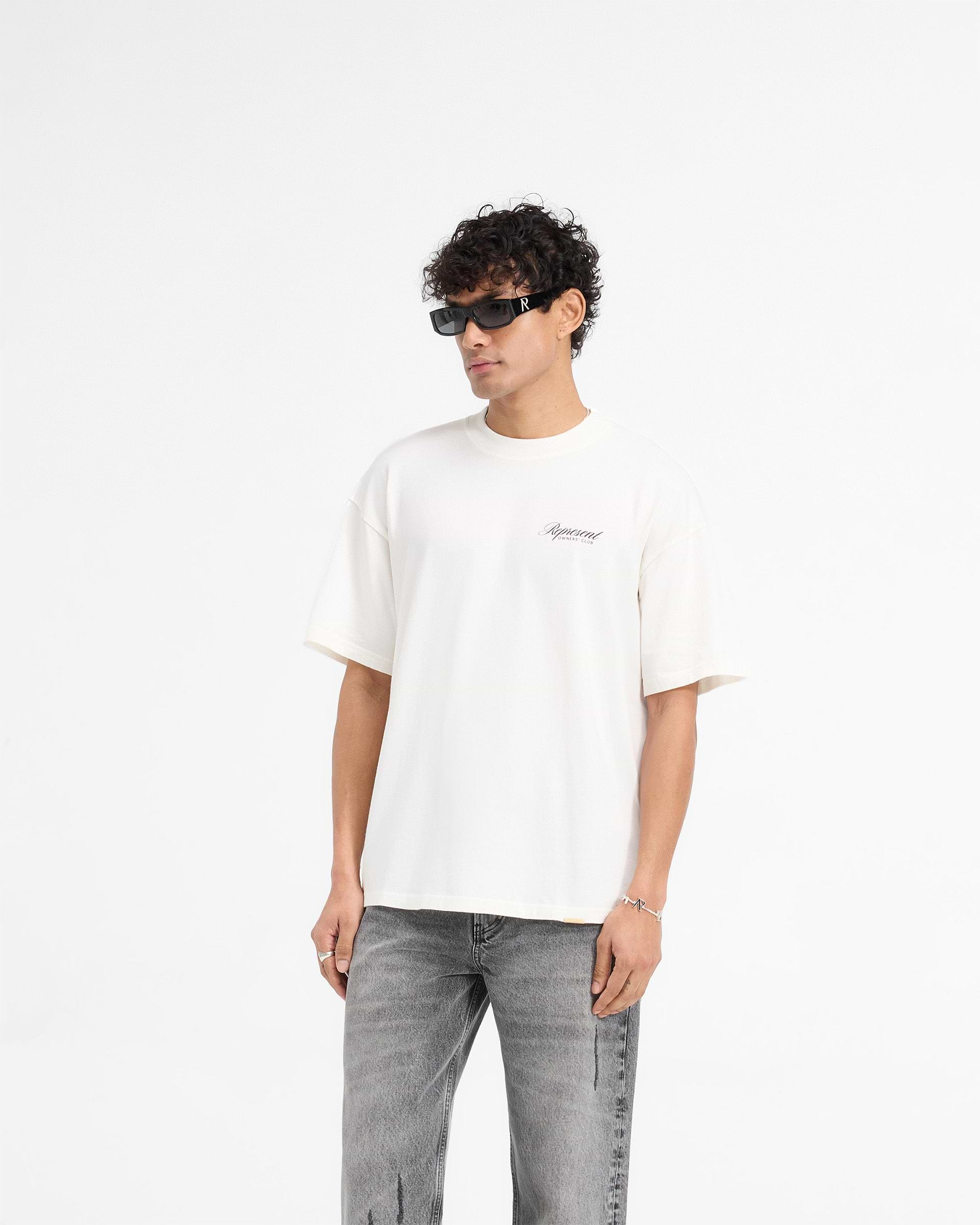 Represent X Harrods Bear Owners Club T-Shirt - Flat White