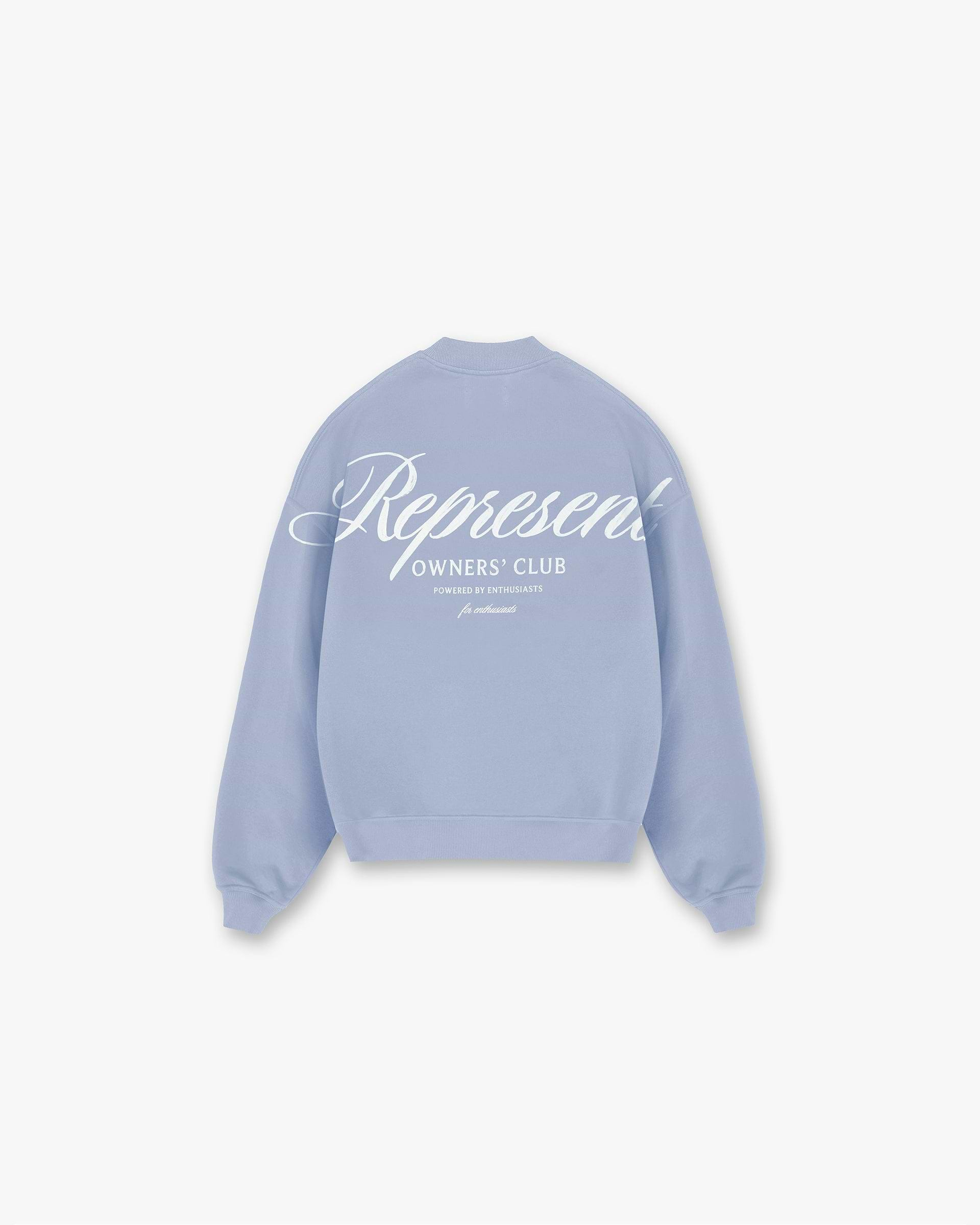 Represent Owners Club Script Sweater - Dusty Blue