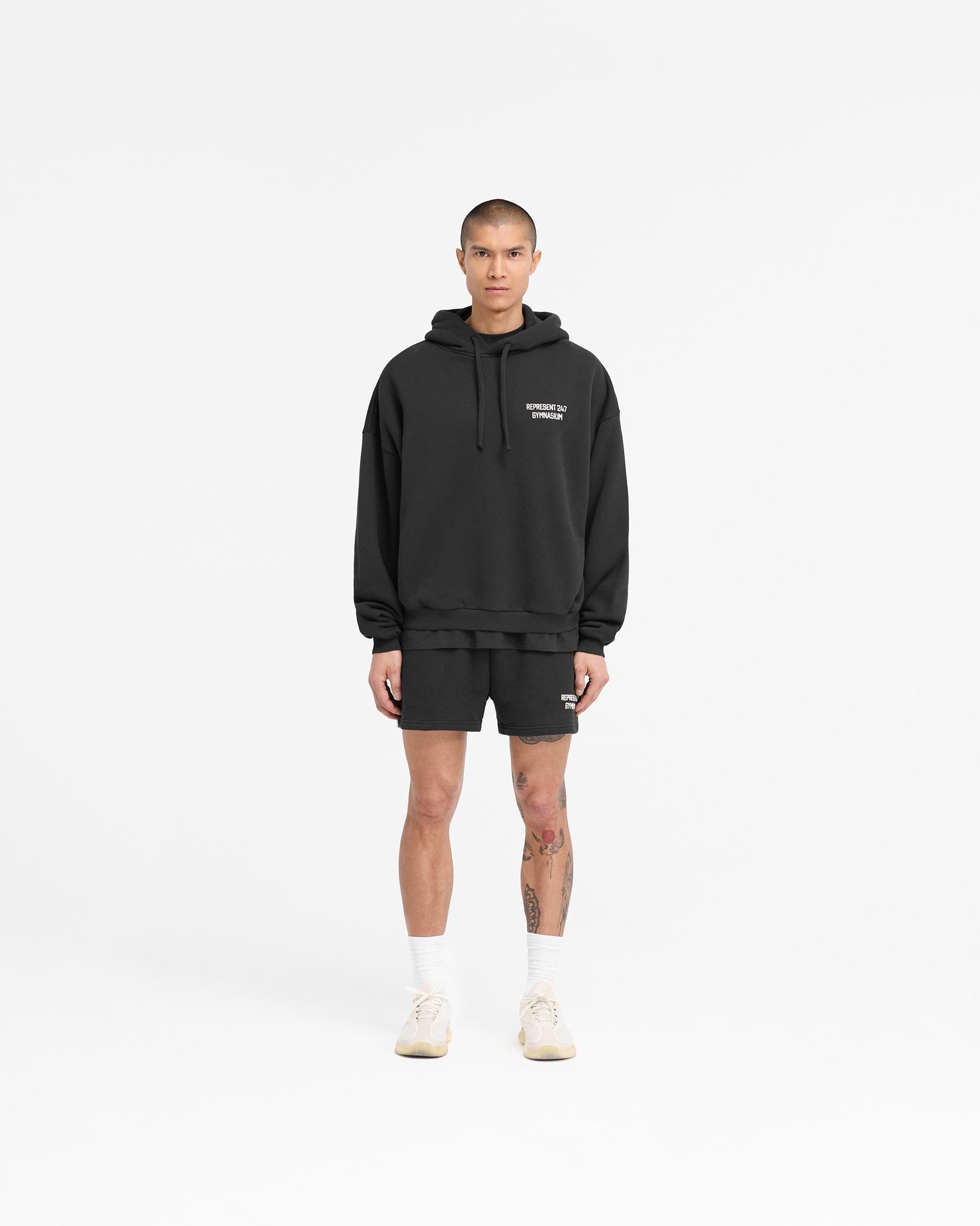 247 Gymnasium Boxy Hoodie - Off Black