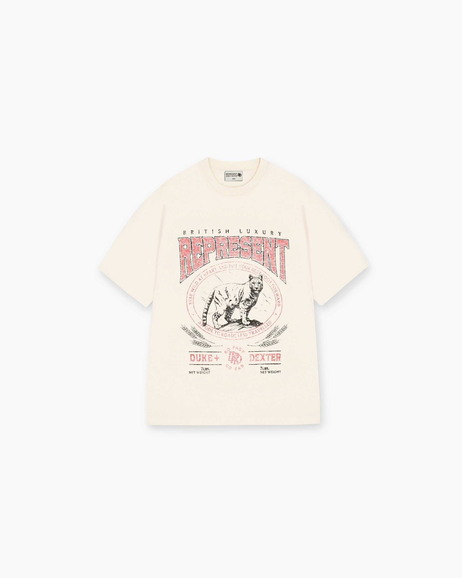 Represent X Duke + Dexter Mountain Lion T-Shirt - Ecru