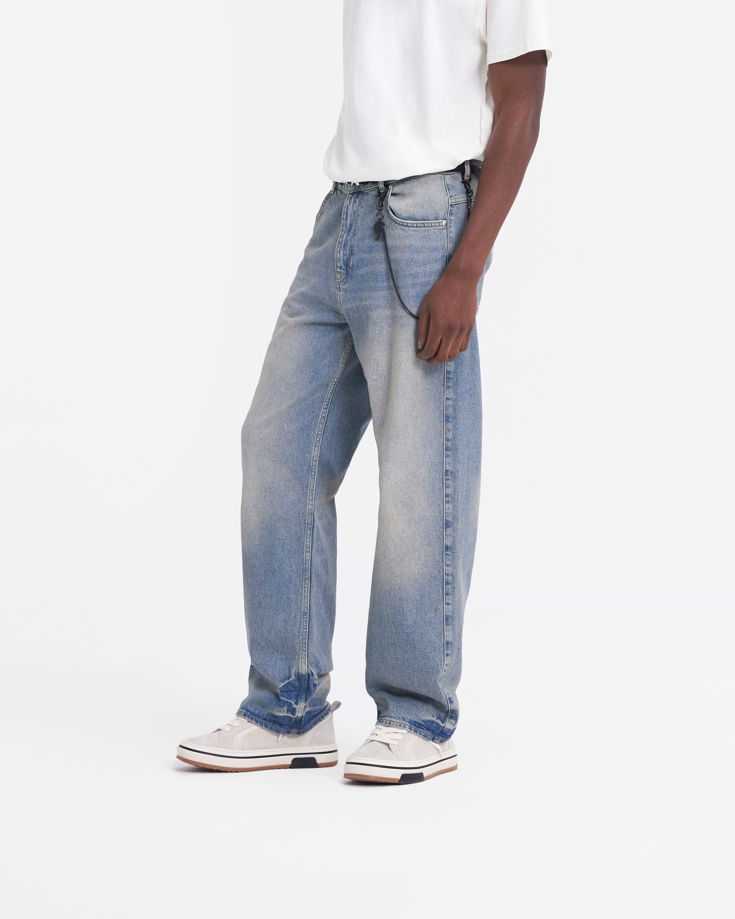 R2 Straight Leg Denim - Mid Blue | REPRESENT