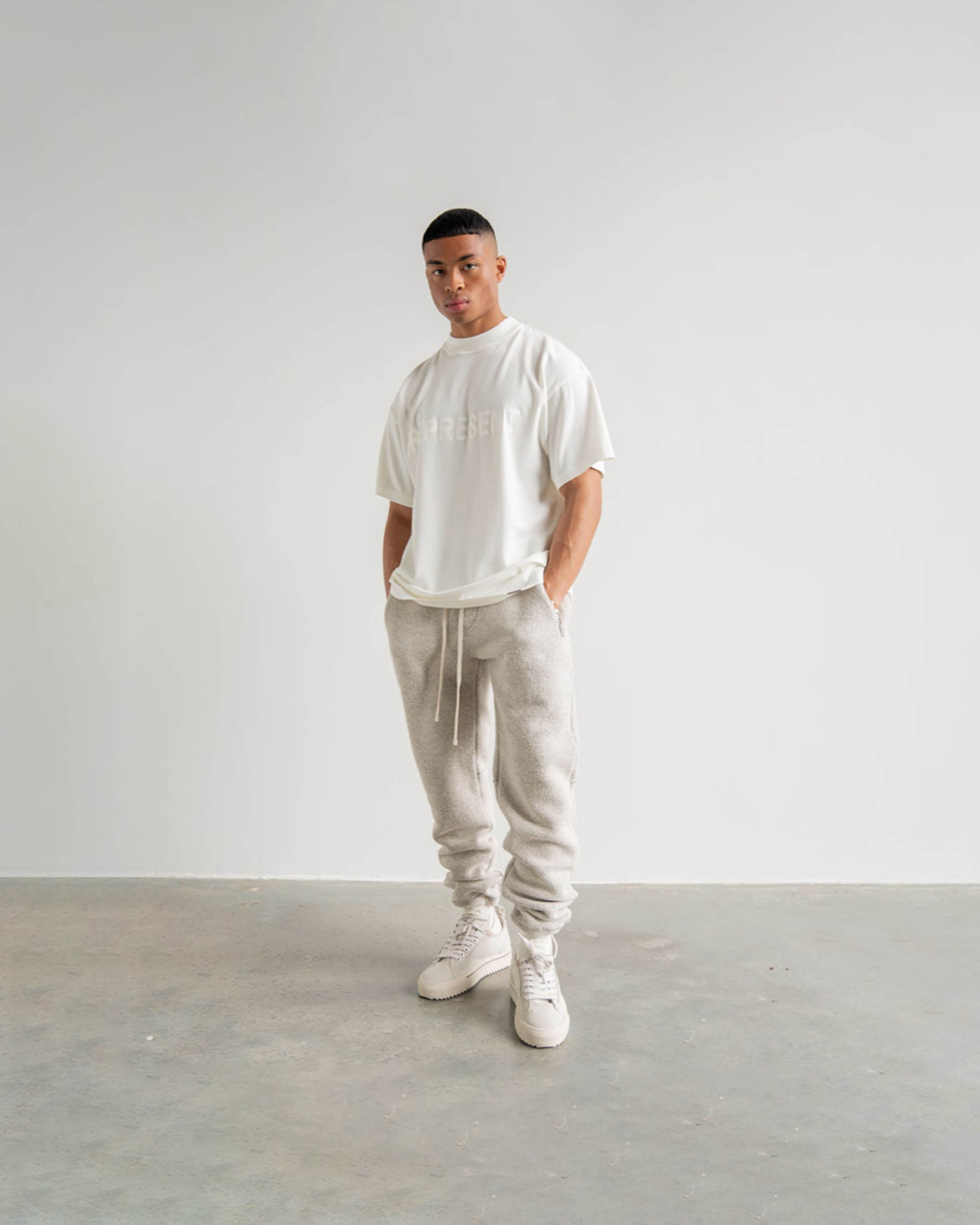 Dual Loopback Sweatpants - Ash Grey Marl