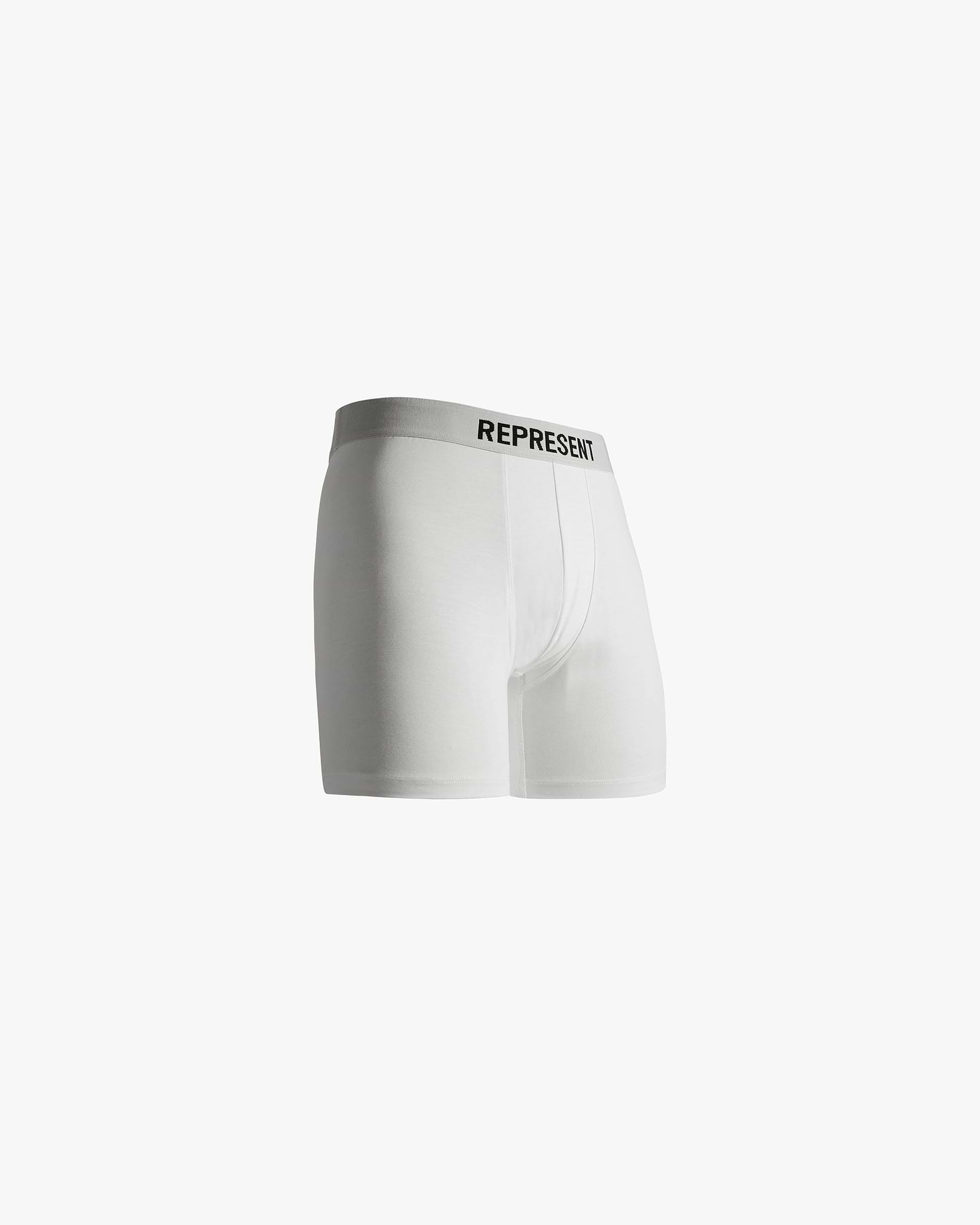 Represent Boxers 2 Pack - Flat White