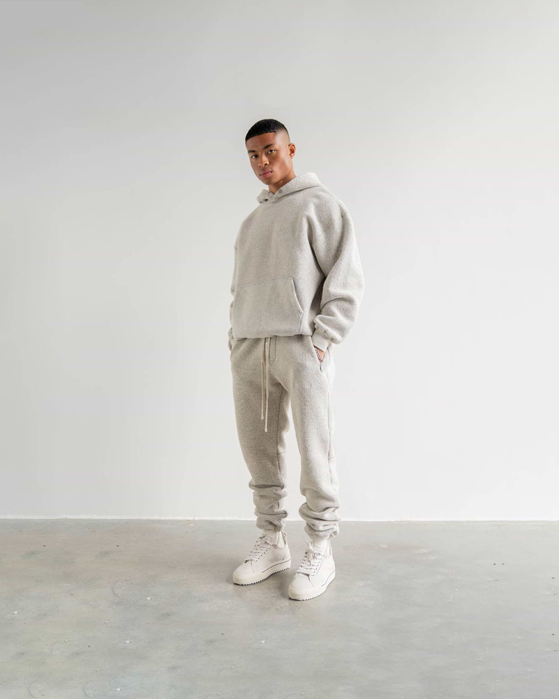 Dual Loopback Sweatpants - Ash Grey Marl