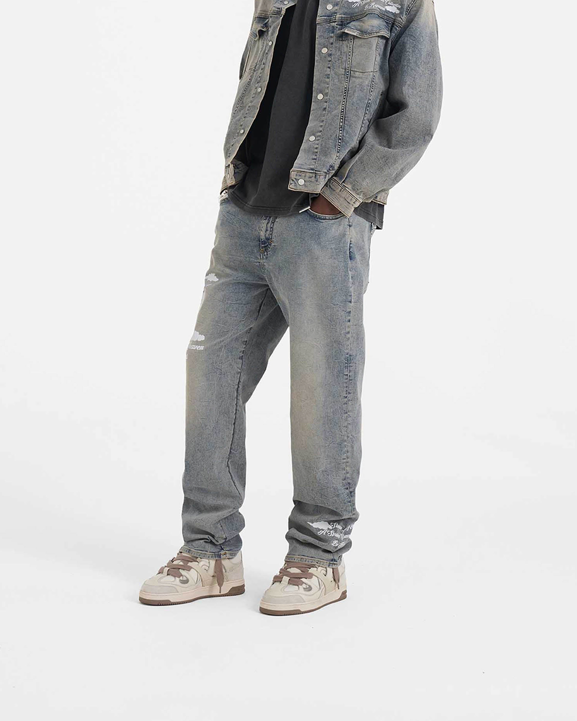 Storms in Heaven Denim - Blue Cream
