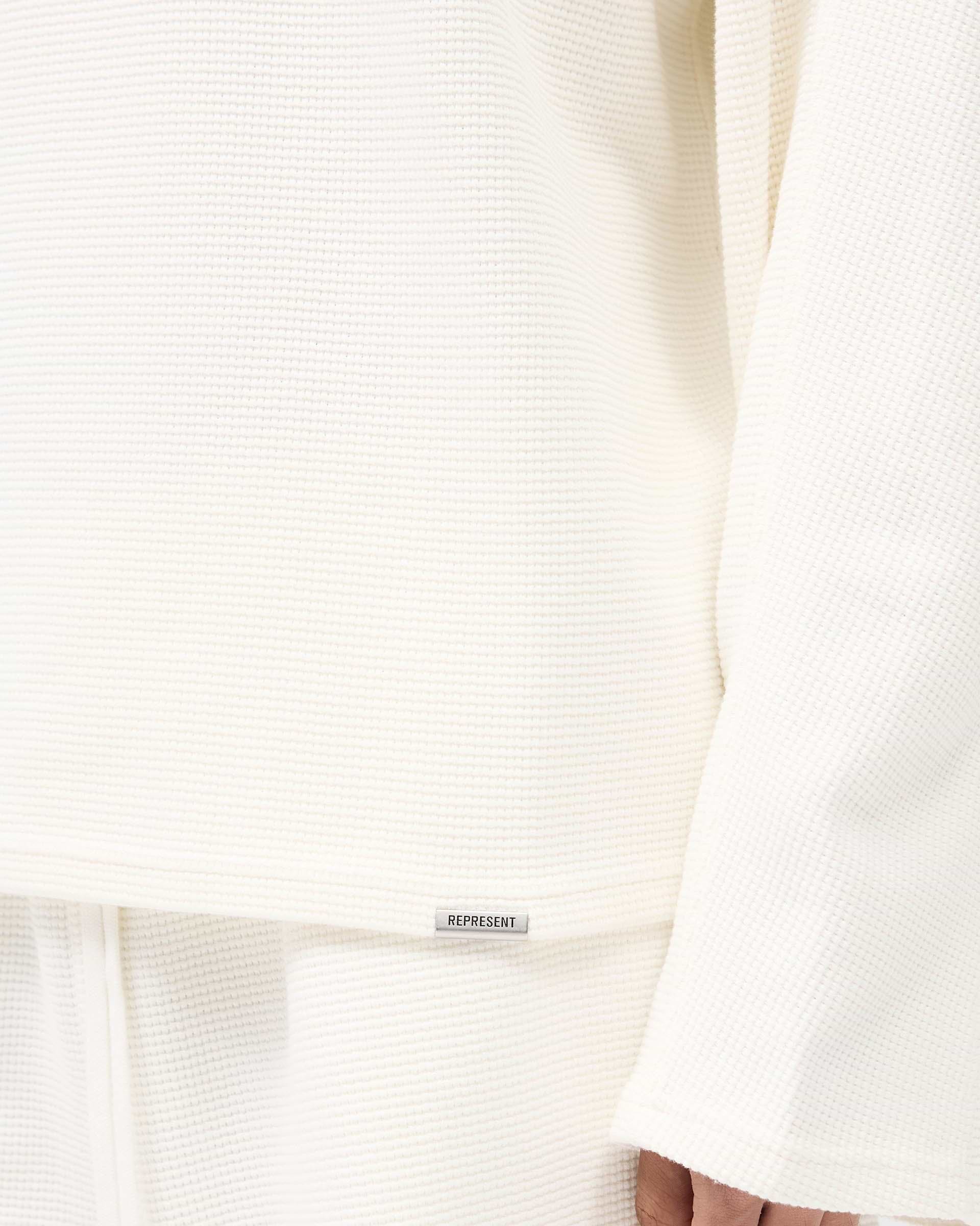 Waffle Long Sleeve T-Shirt - Flat White