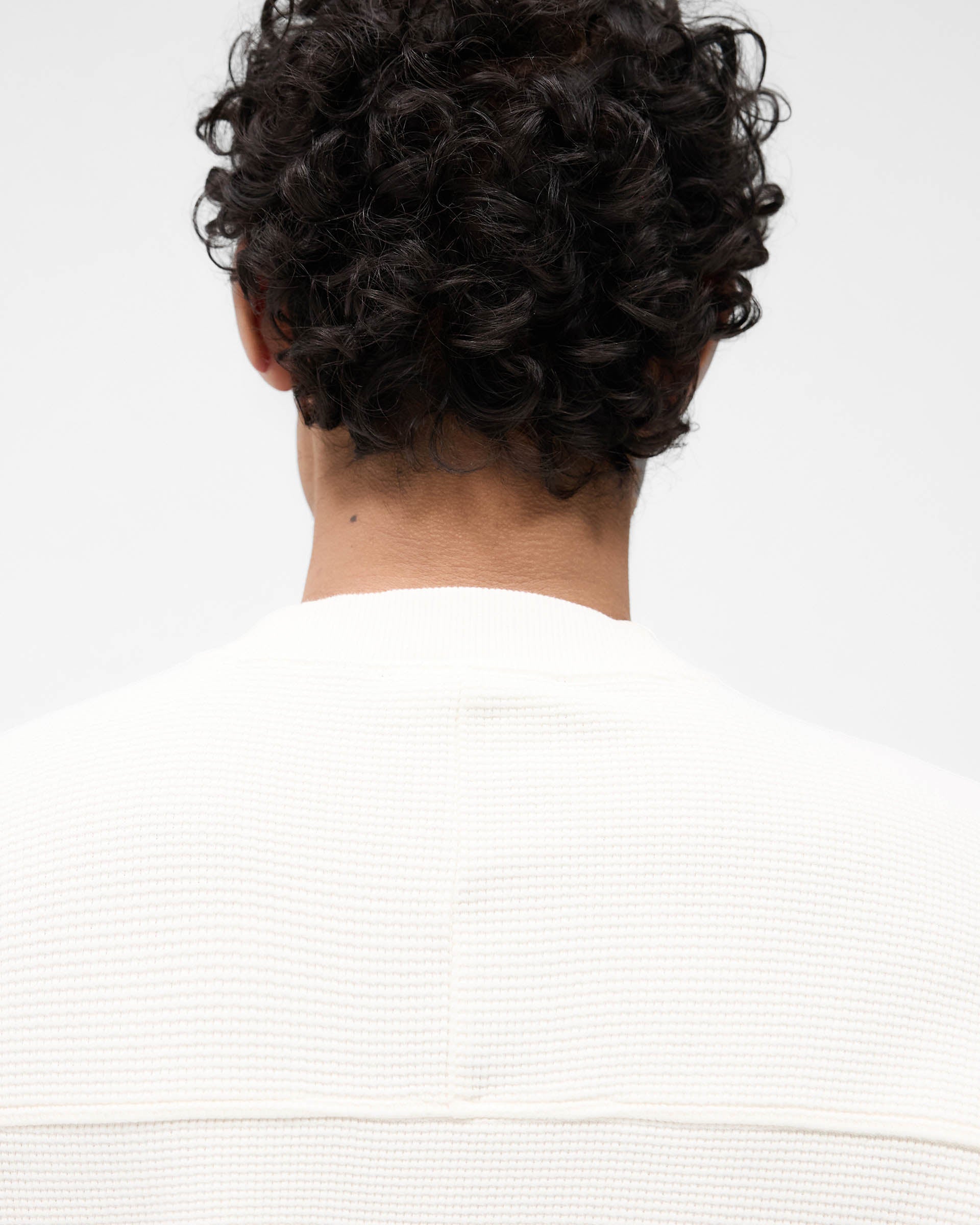 Waffle Long Sleeve T-Shirt - Flat White