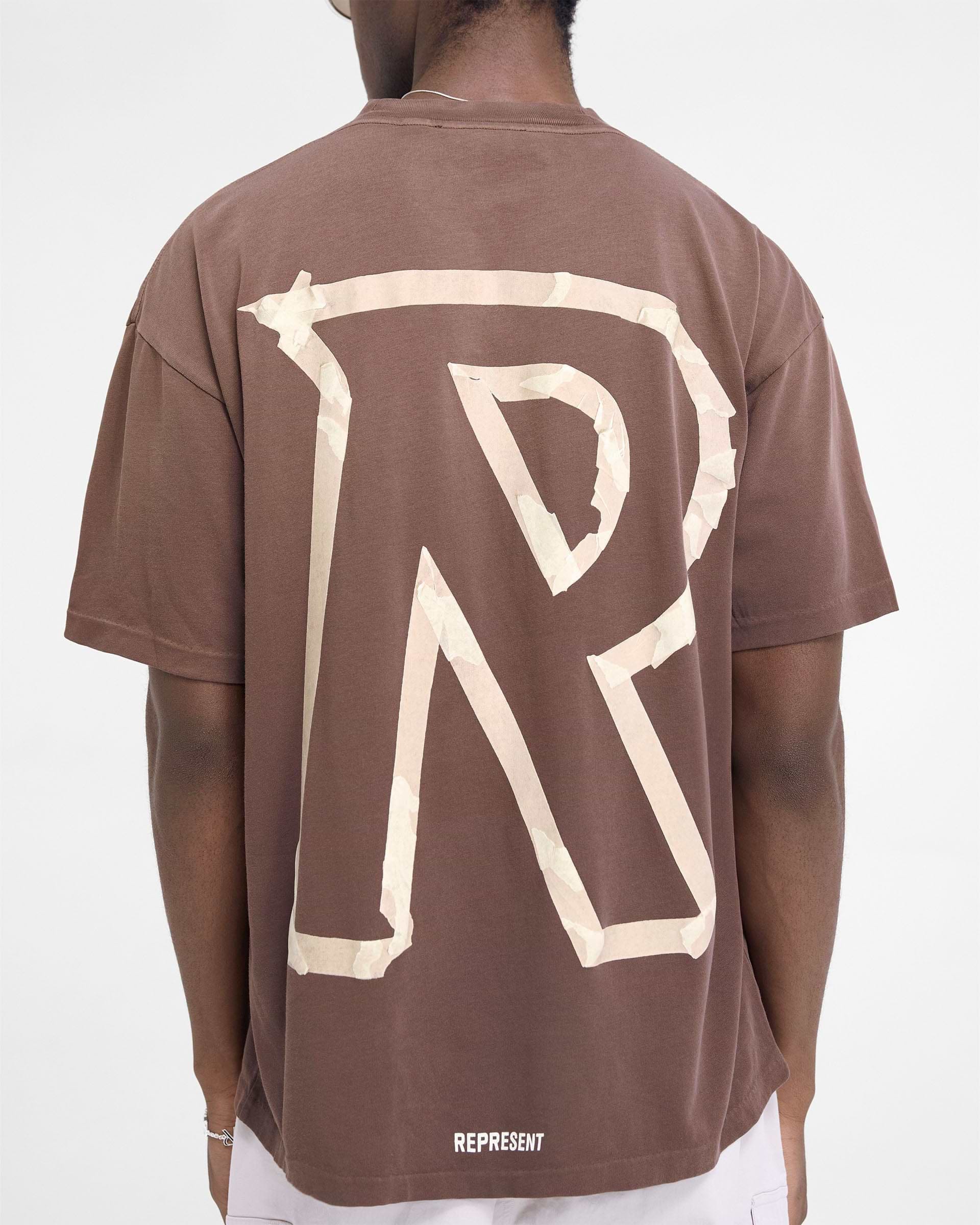 Masking Tape Initial T-Shirt - Cedar | REPRESENT