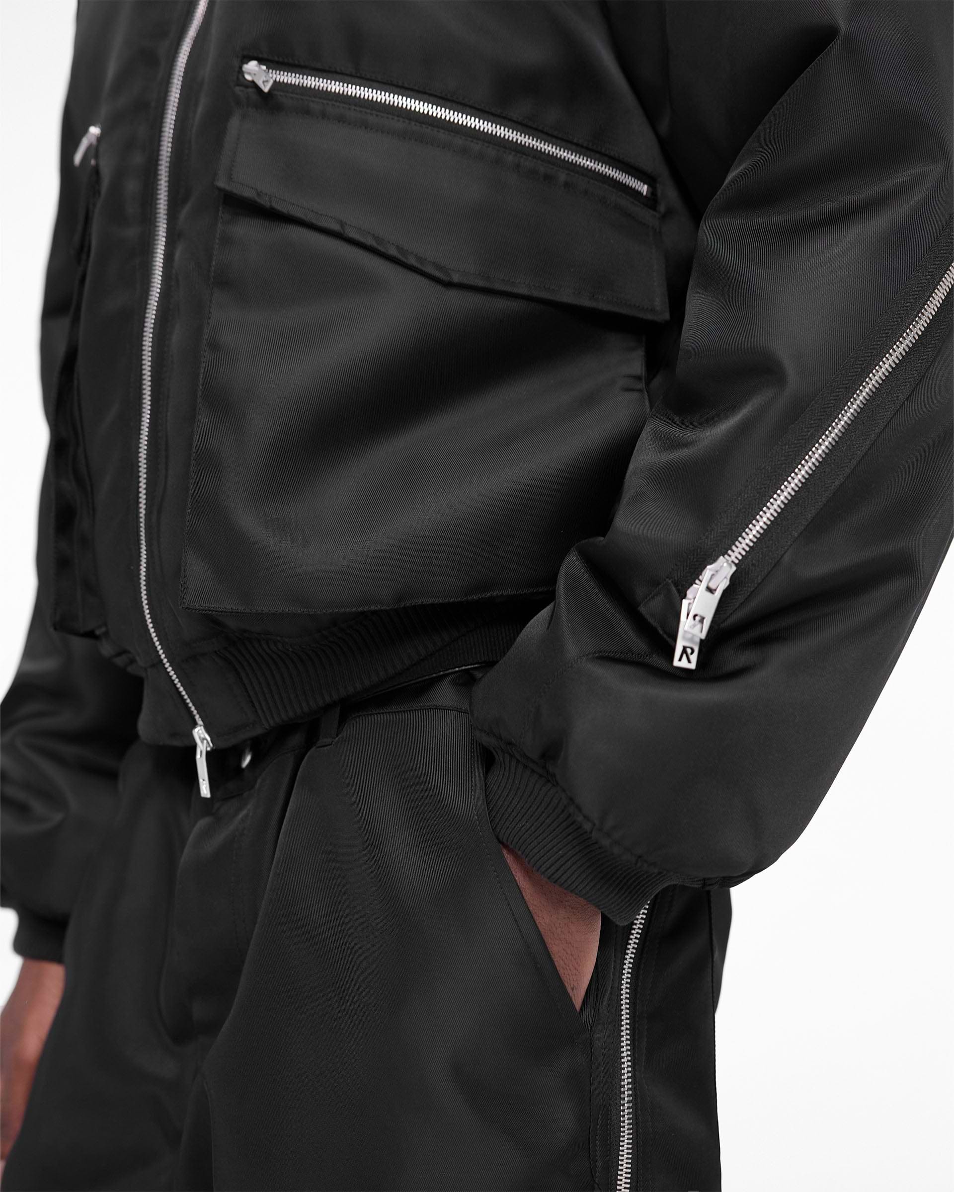 Zip Back Bomber Jacket - Jet Black | REPRESENT