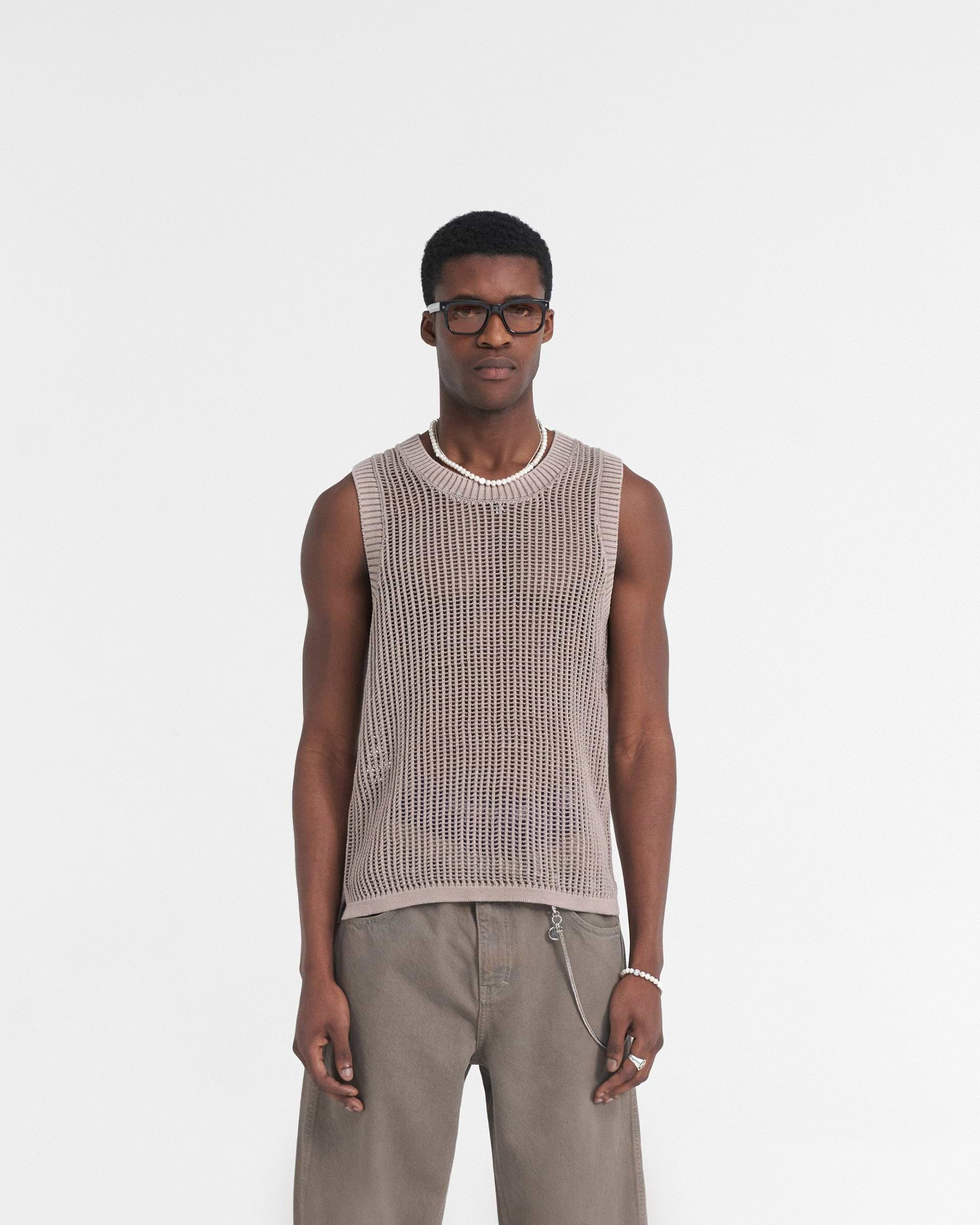 Washed Knit Vest - Dawn