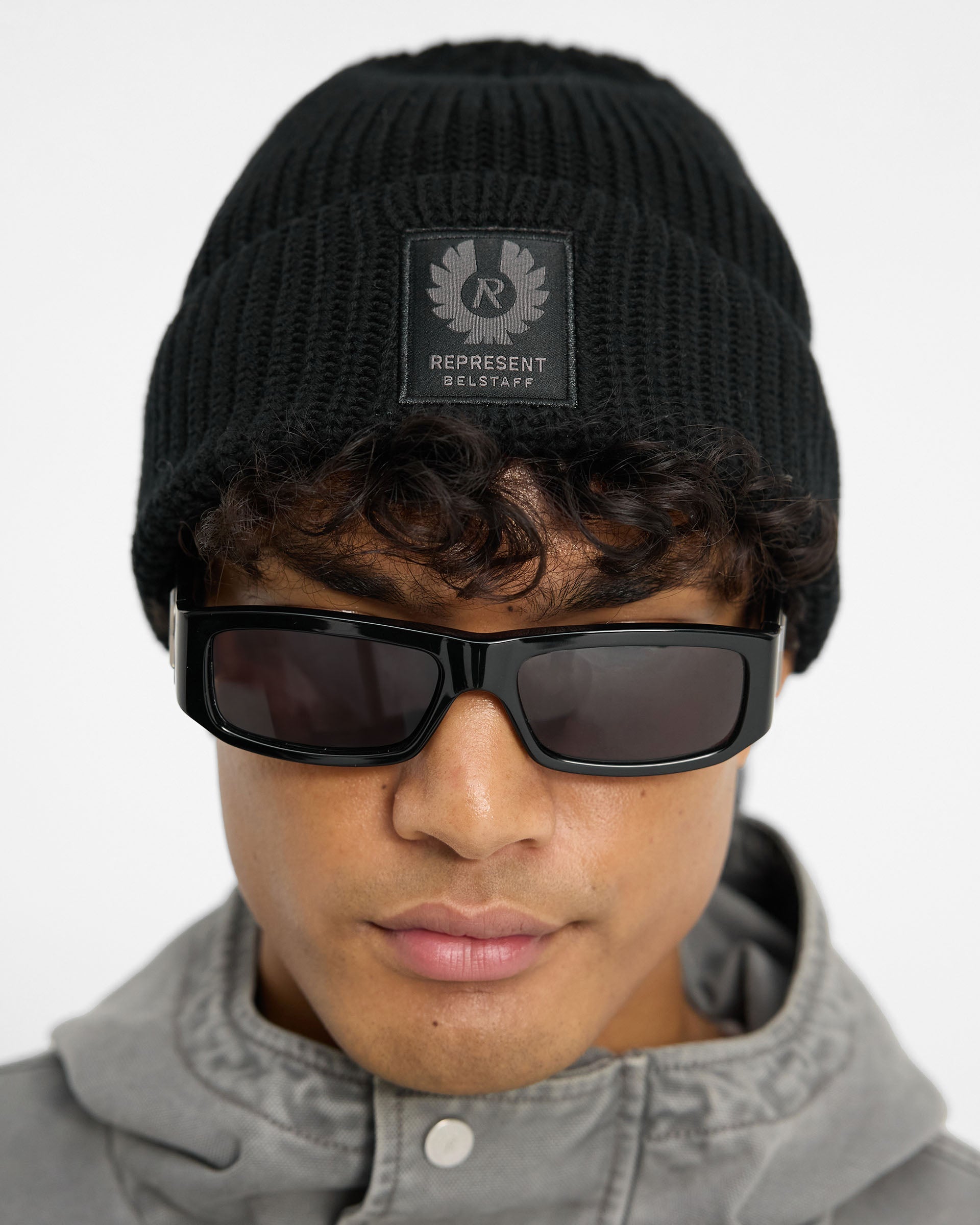 Represent X Belstaff Patch Beanie - Black