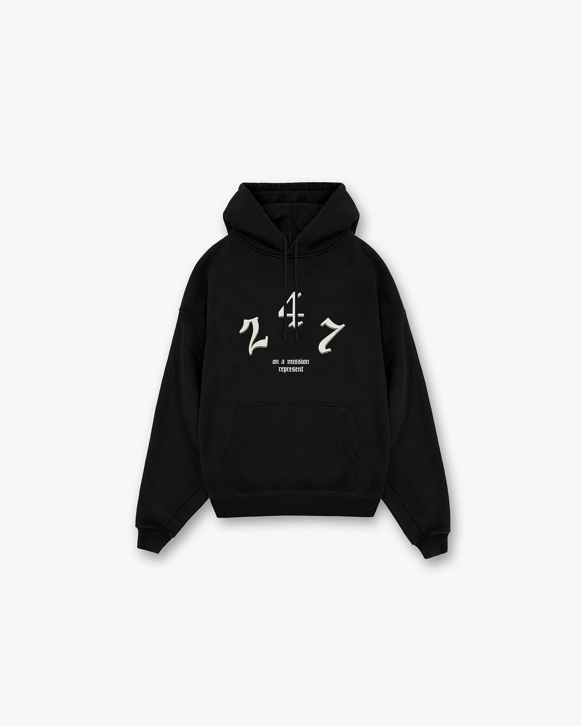 Vintage 247 Oversized Hoodie | Black Papyrus Hoodies 247 | Represent Clo