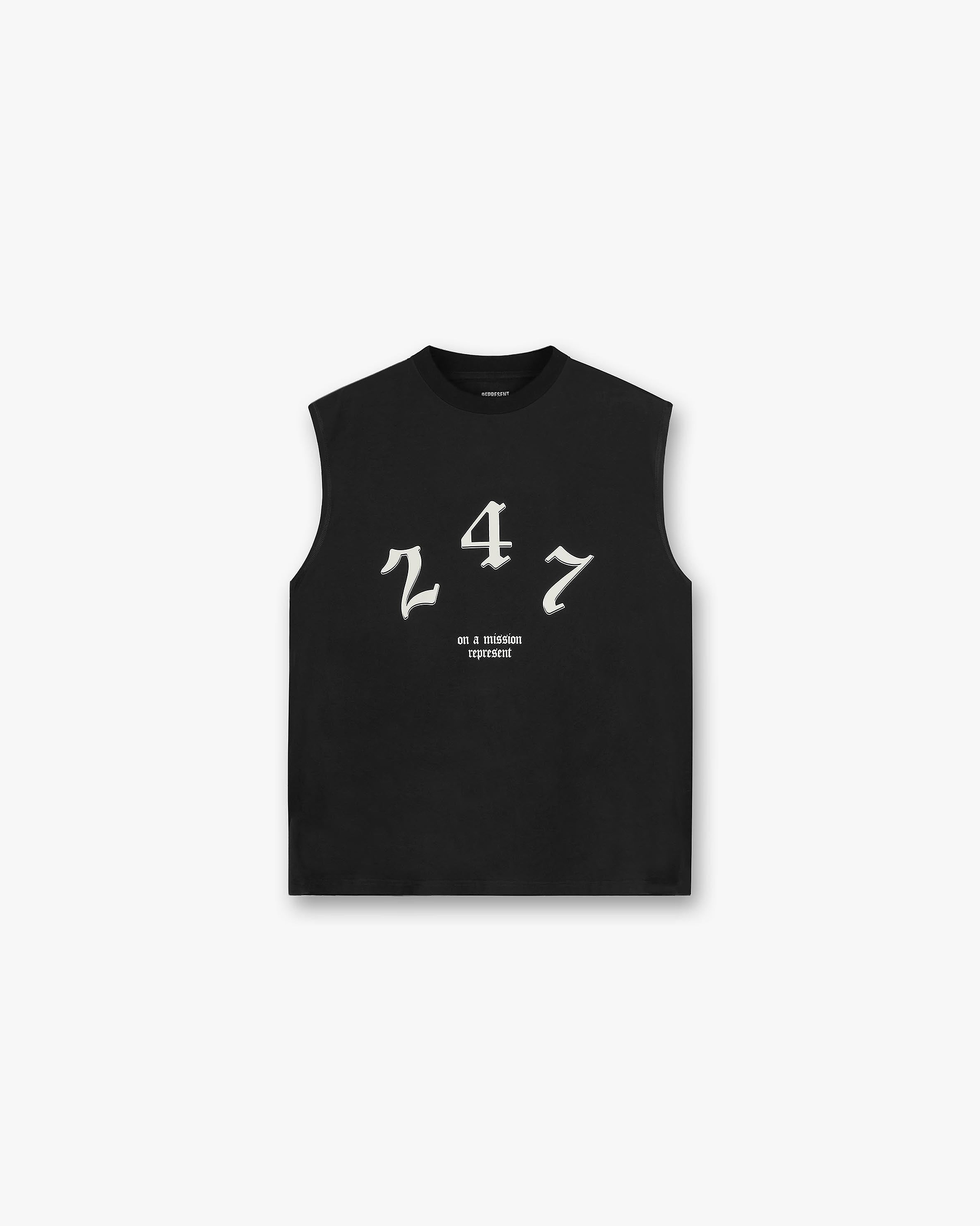 Vintage 247 Oversized Tank | Black Papyrus T-Shirts 247 | Represent Clo