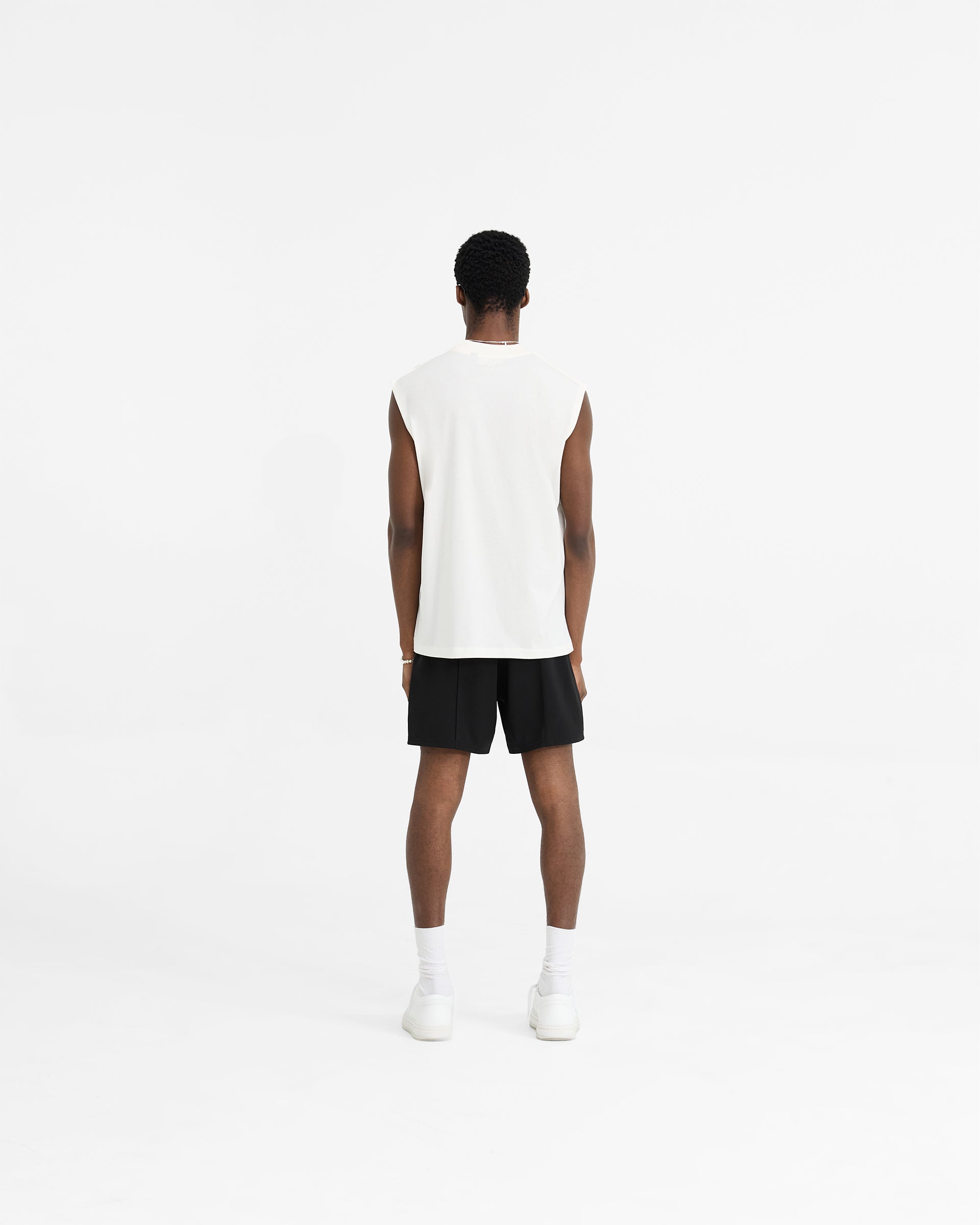 Initial Boxy Tank - Flat White