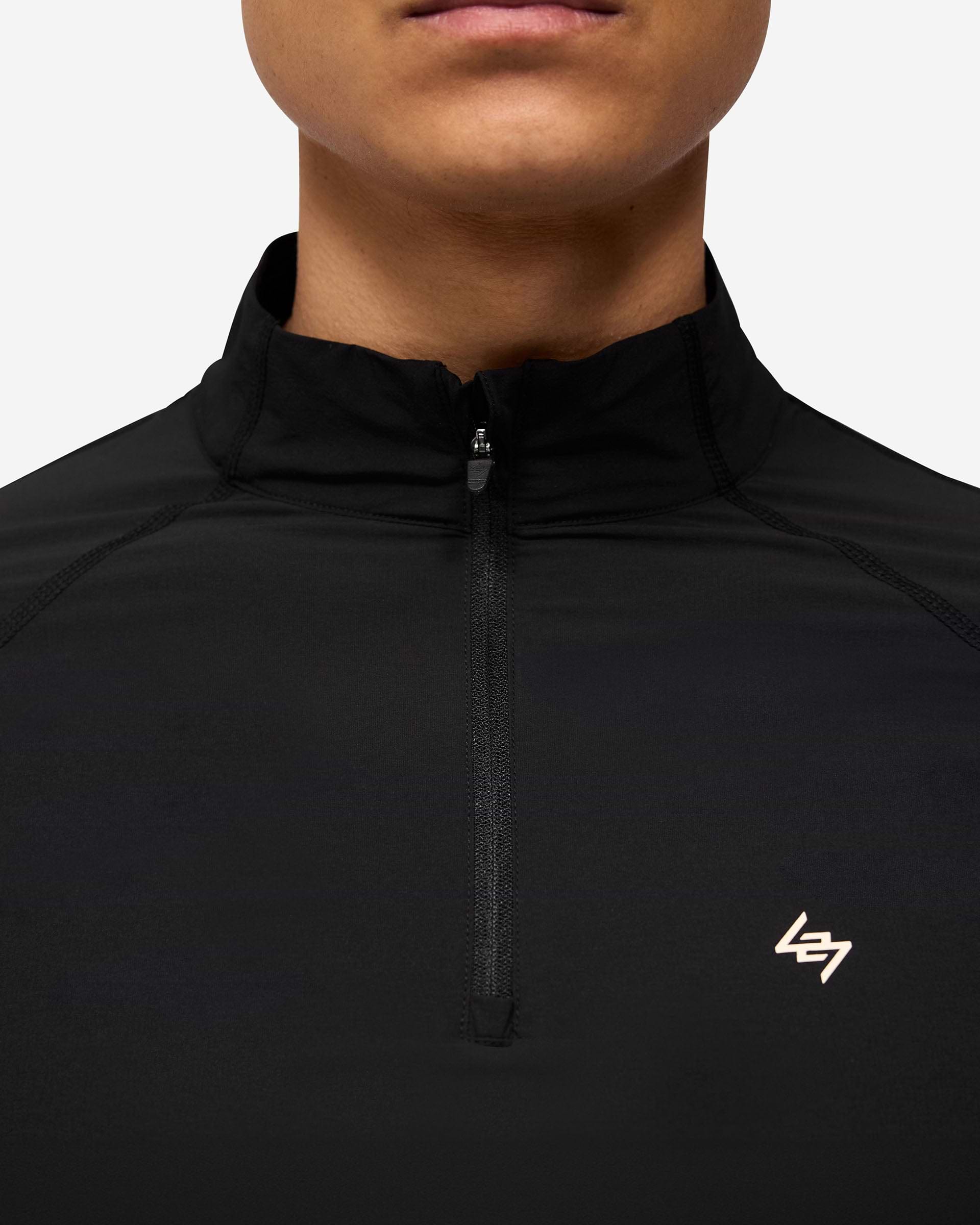 247 Run Quarter Zip - Jet Black | REPRESENT