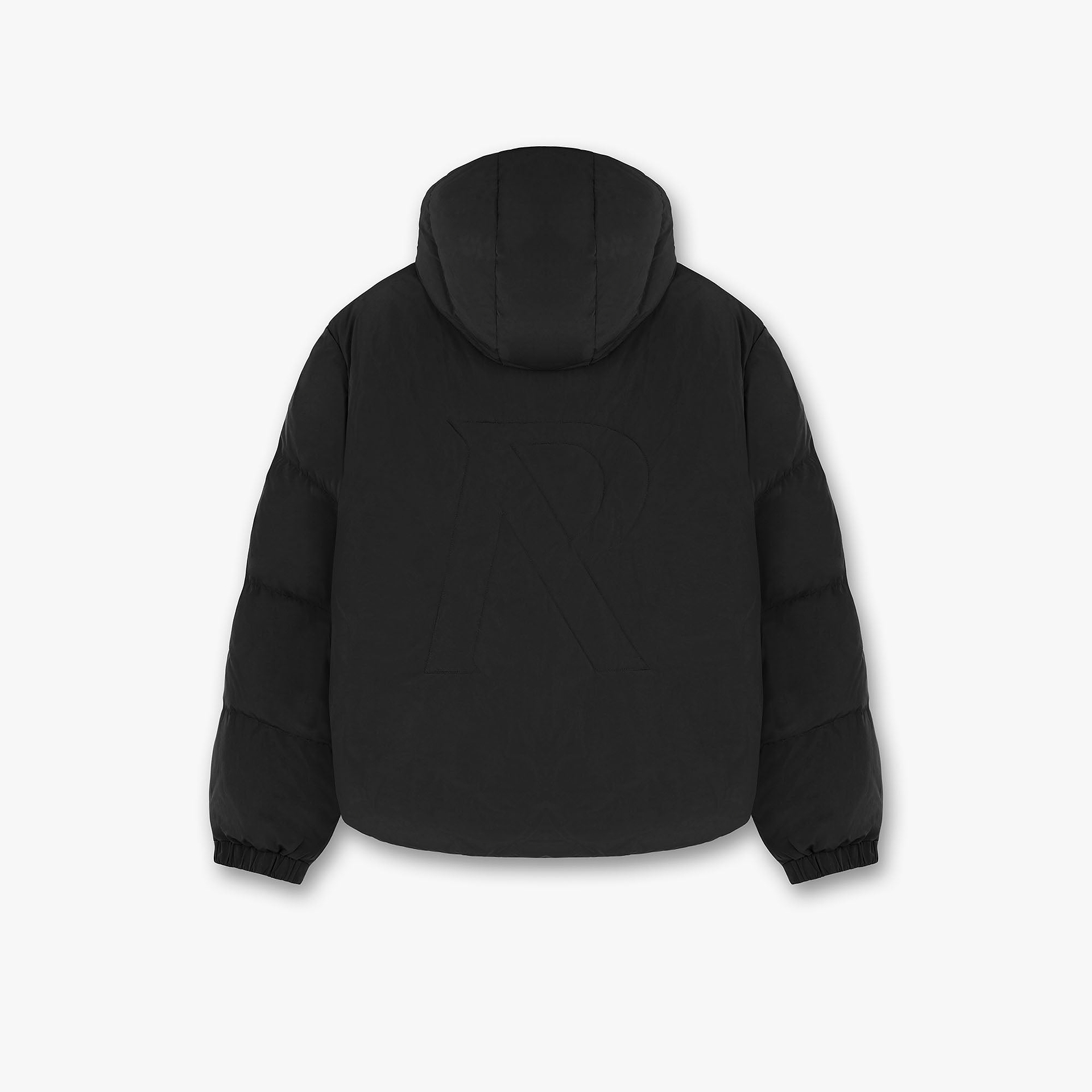 Initial Hooded Puffer - Black