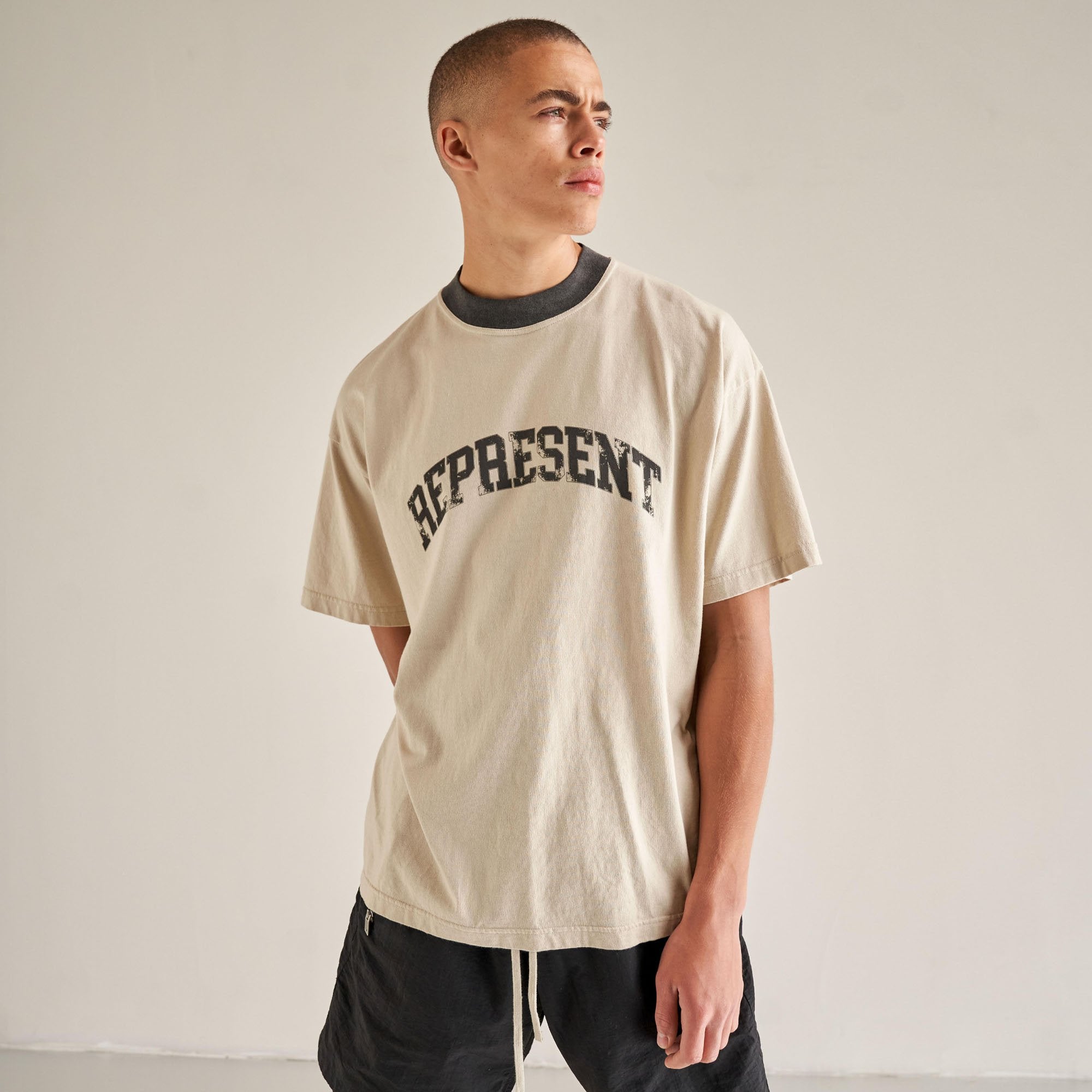 Arched Logo T-Shirt - Vintage White