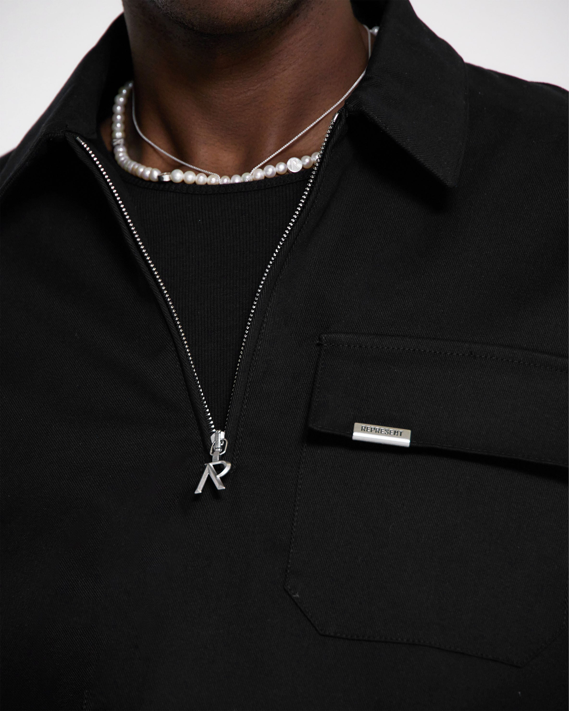Quilted Pullover Shirt - Black