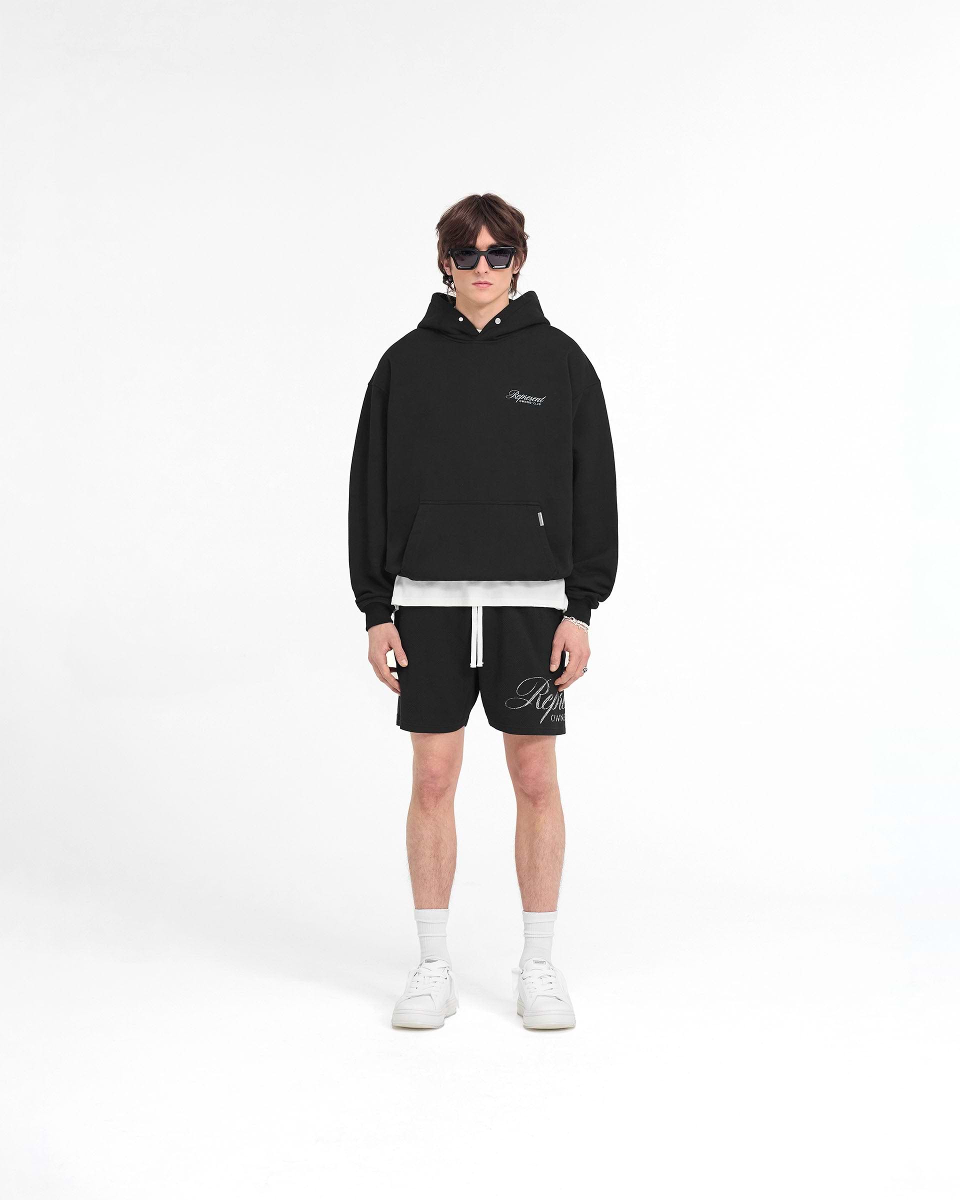 Represent Owners Club Script Hoodie | Black | REPRESENT