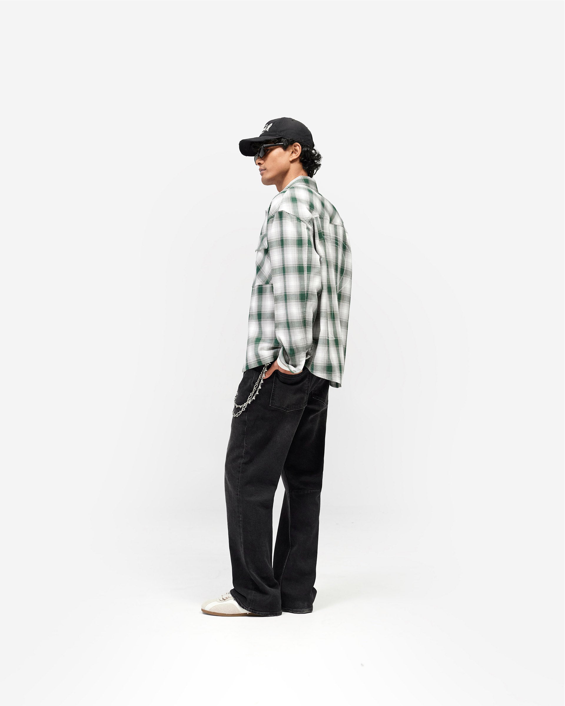 Waffle Flannel - Dark Green