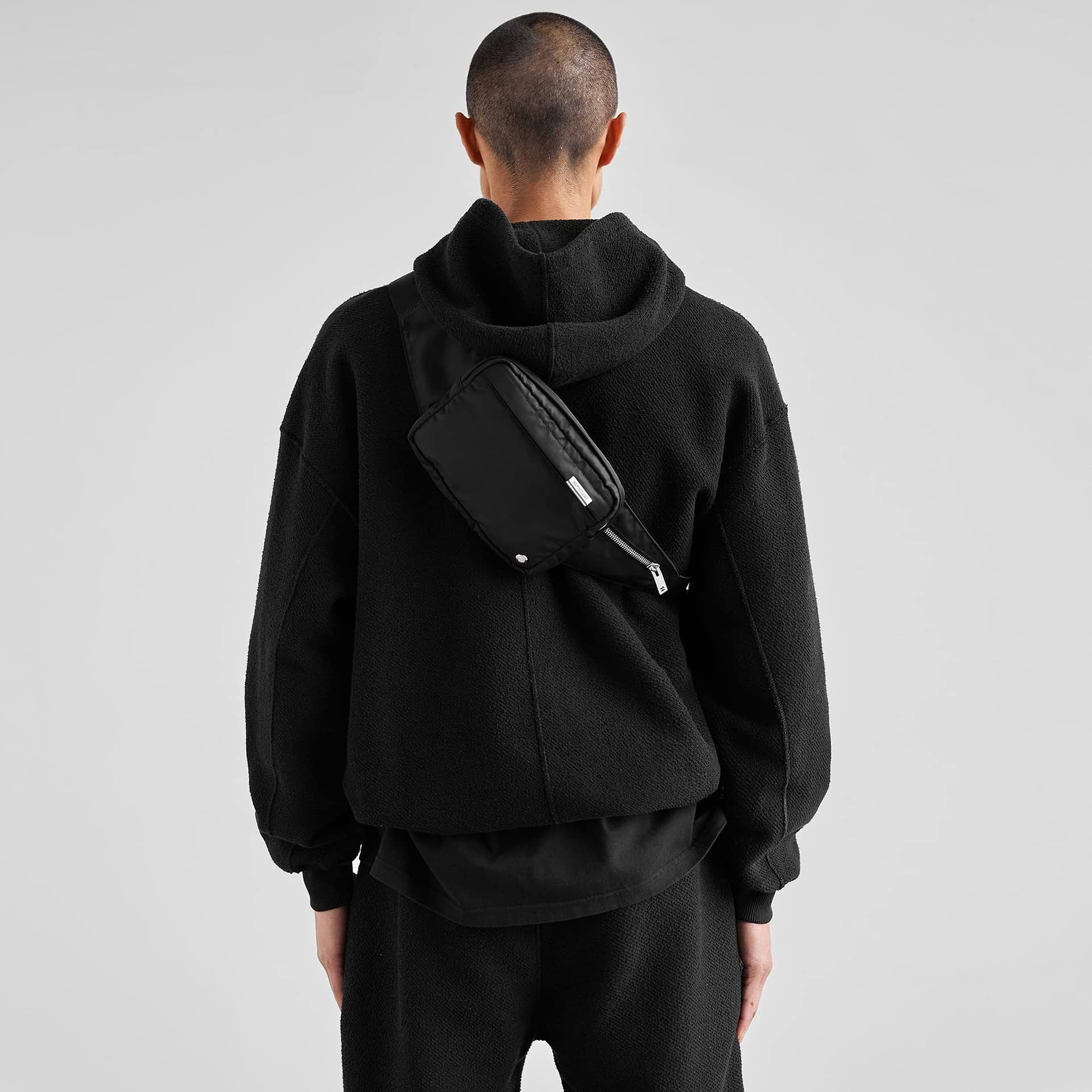 Dual Loopback Hoodie - All Black