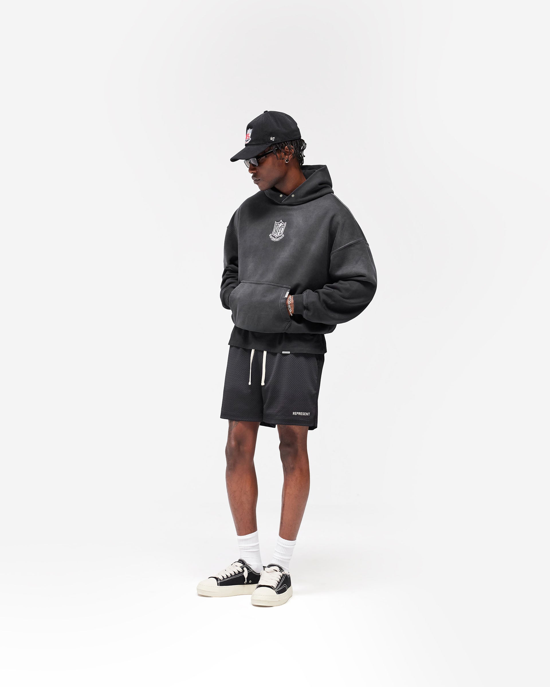 NFL Shield x Represent Hoodie - Stained Black