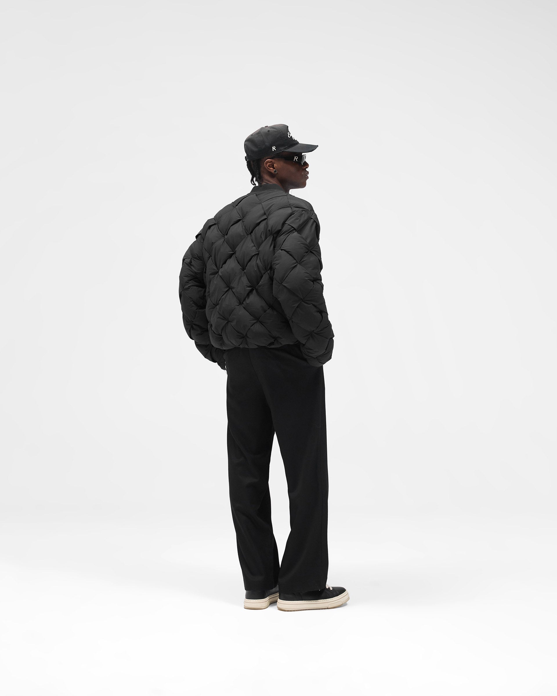 Jet Black Pillow Puffer | Mens Puffercoats | REPRESENT