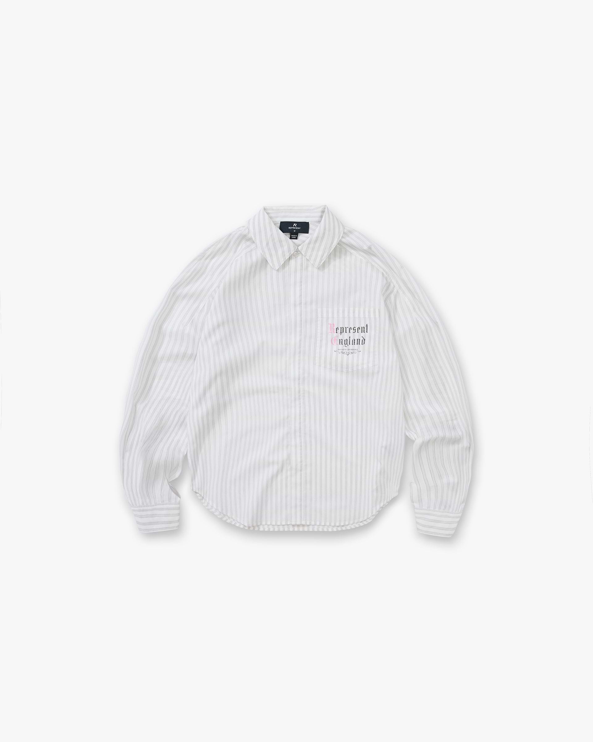 Pinstripe Shirt - Flat White