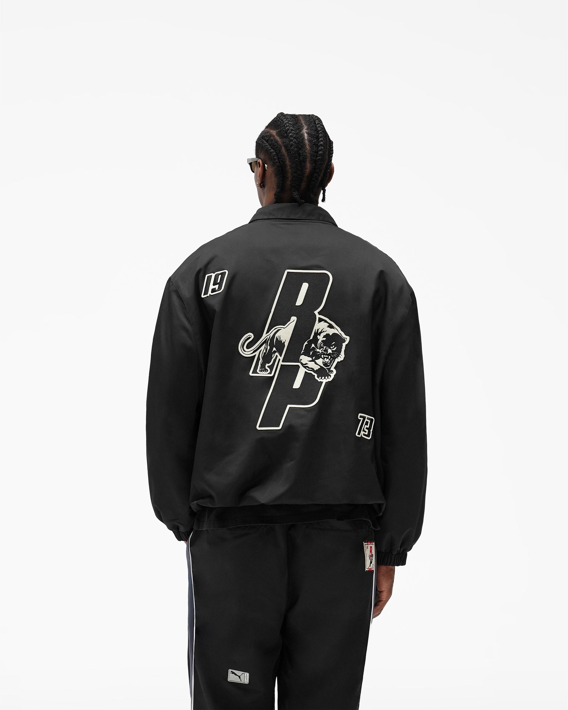 Black Represent x Puma Hoops Coach Jacket | Mens Jackets | REPRESENT