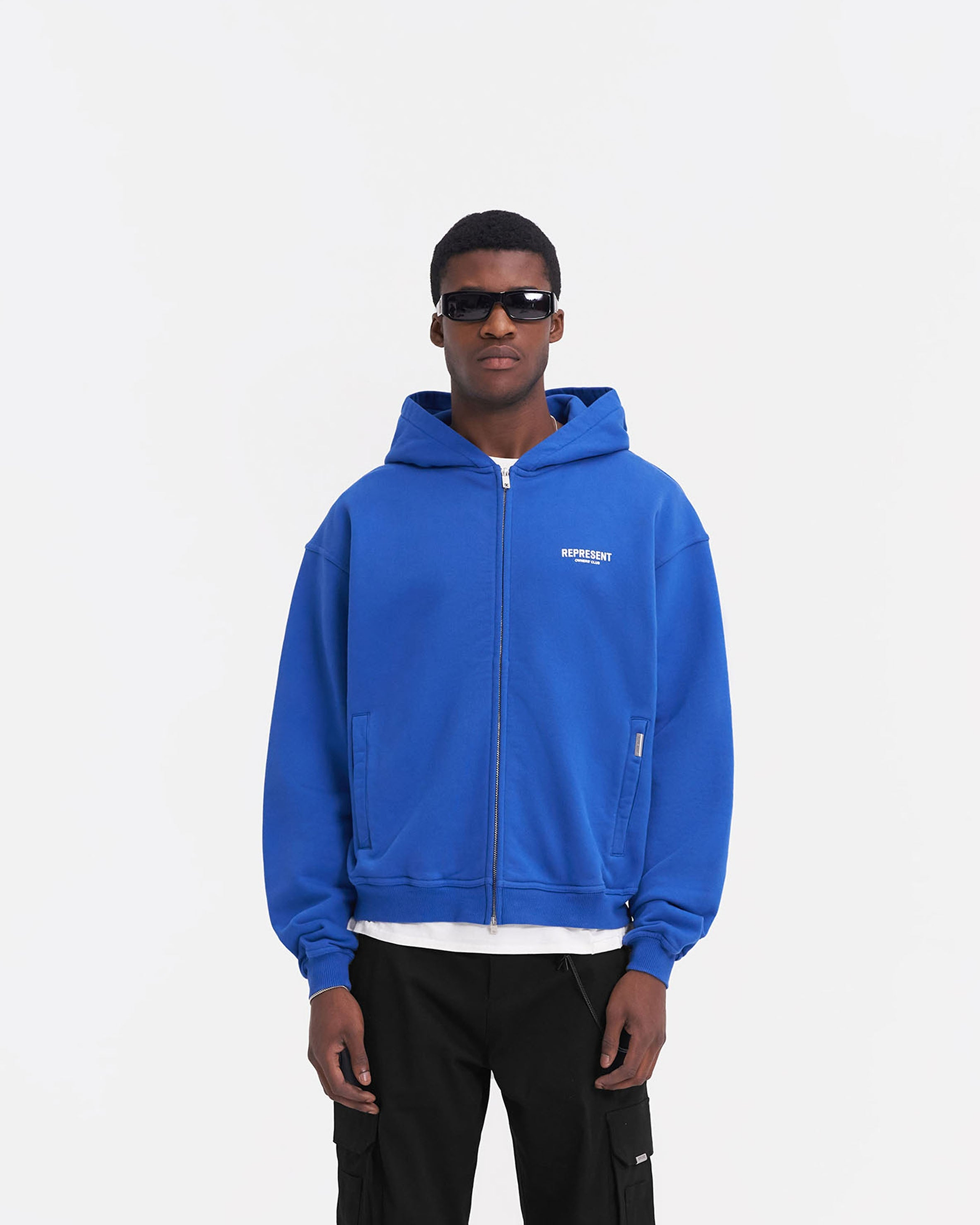 Represent Owners Club Zip Hoodie | Cobalt Hoodies Owners Club | Represent Clo