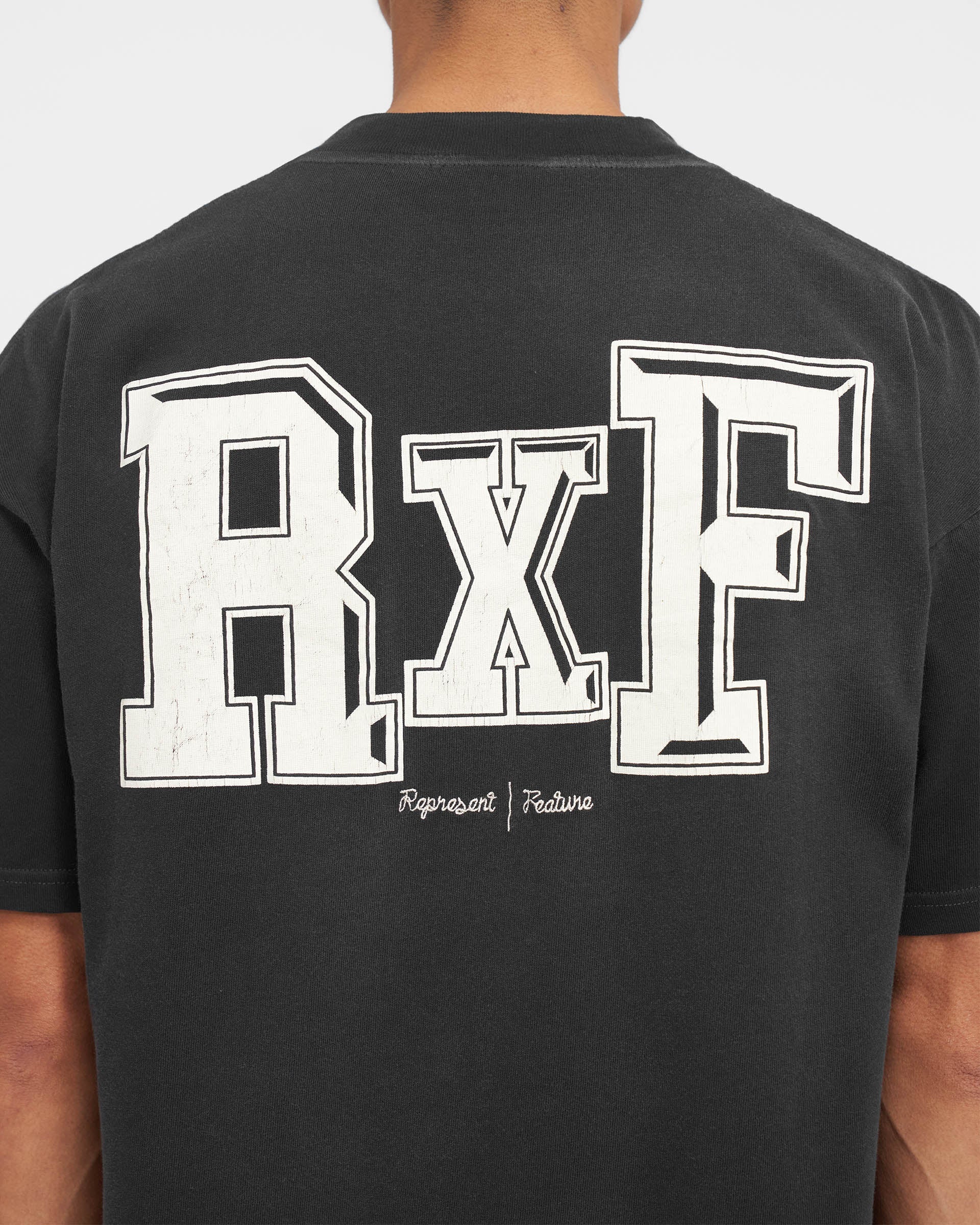 Represent X Feature Multi Logo T-Shirt - Stained Black