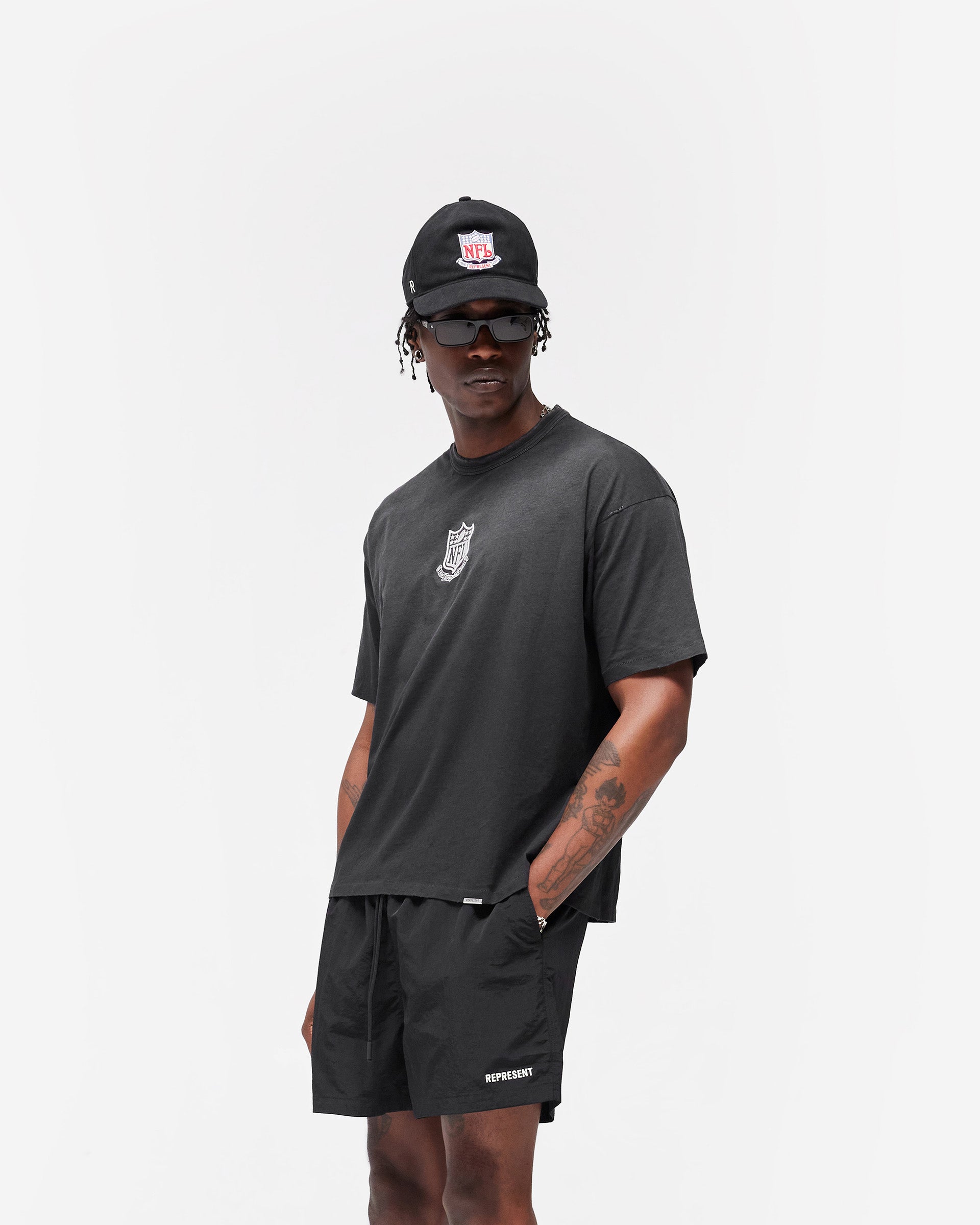 NFL Shield x Represent T-Shirt - Stained Black