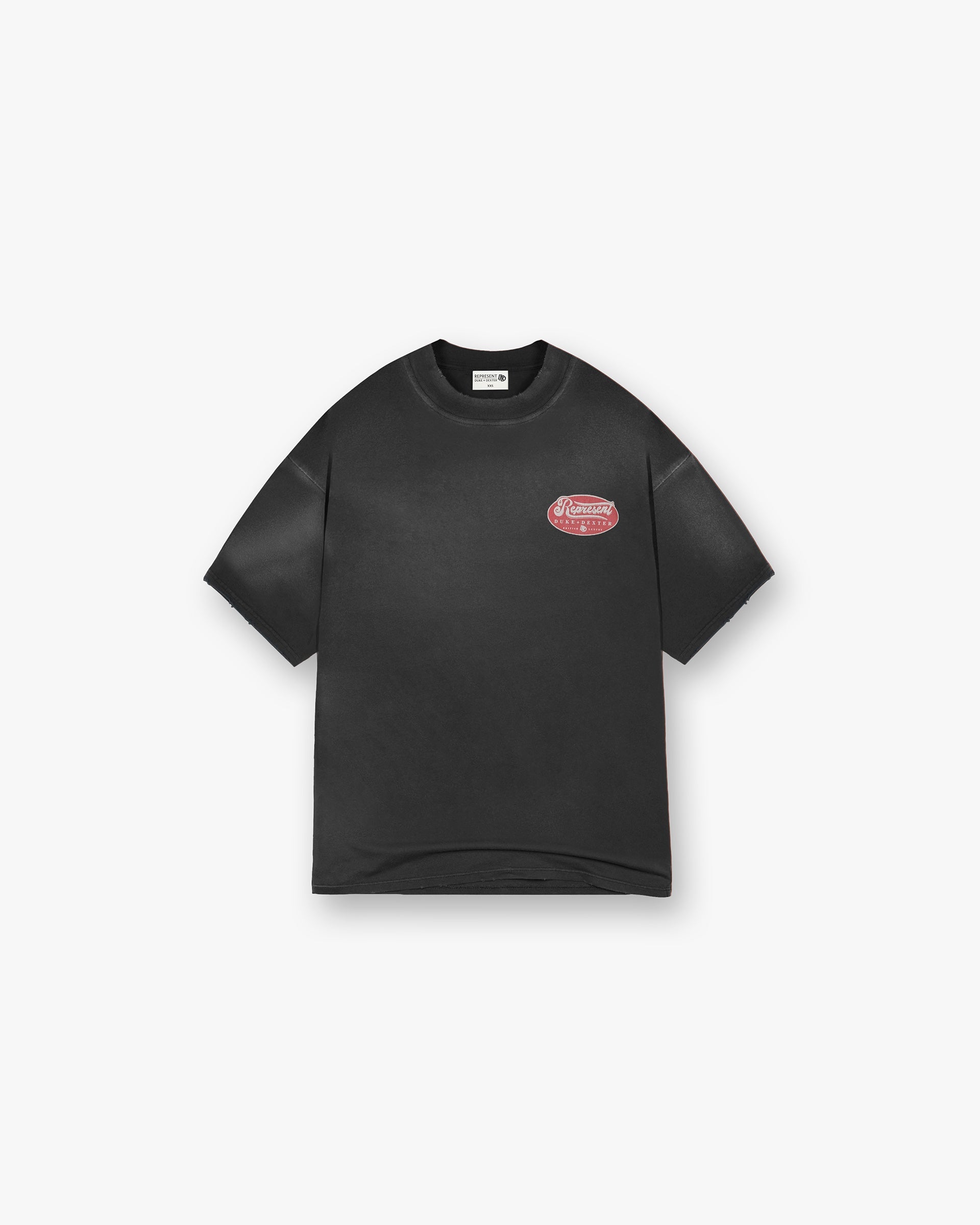 Represent X Duke + Dexter British Luxury T-Shirt - Stained Black