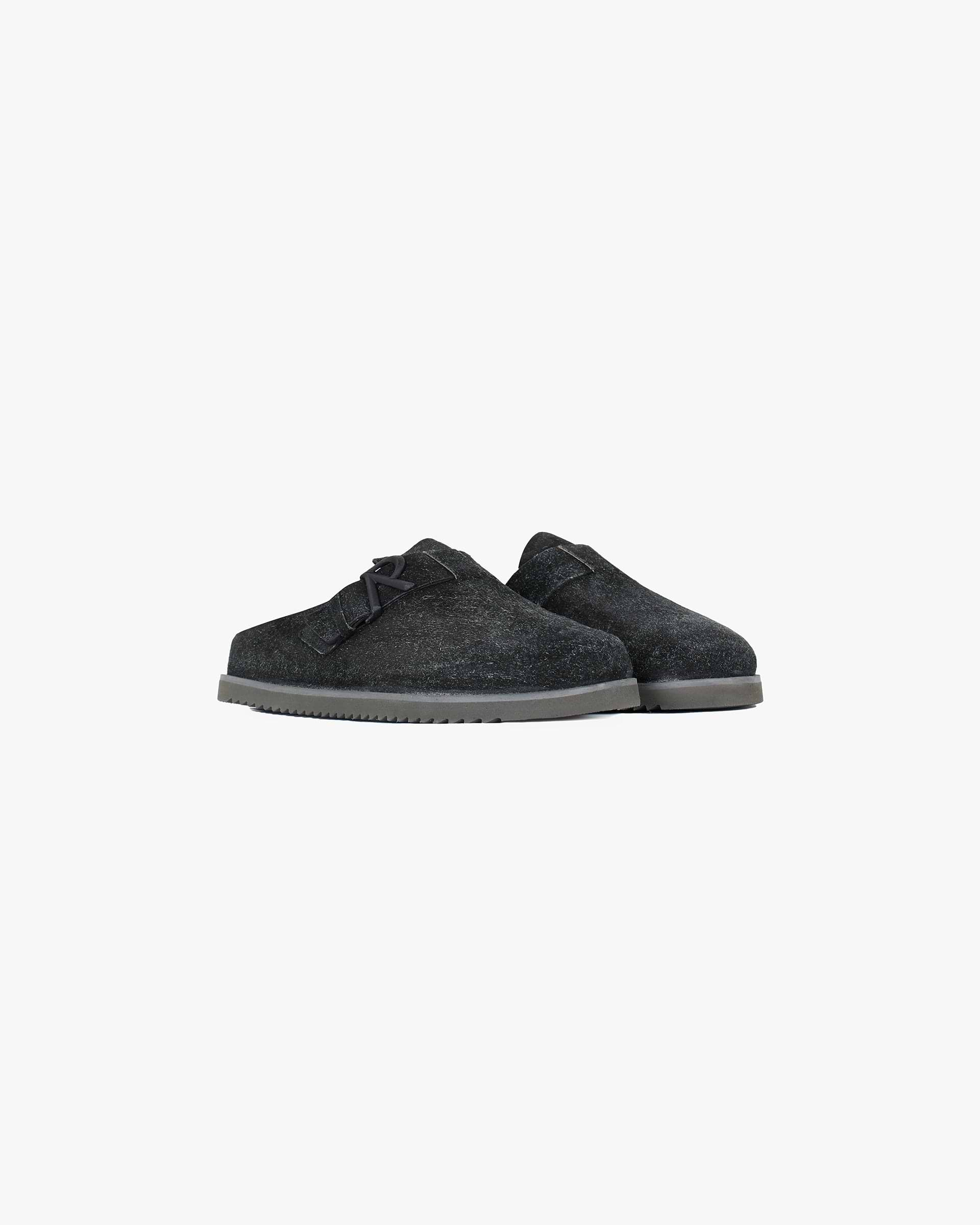 Initial Mule - Fleck Hairy Suede - Off Black