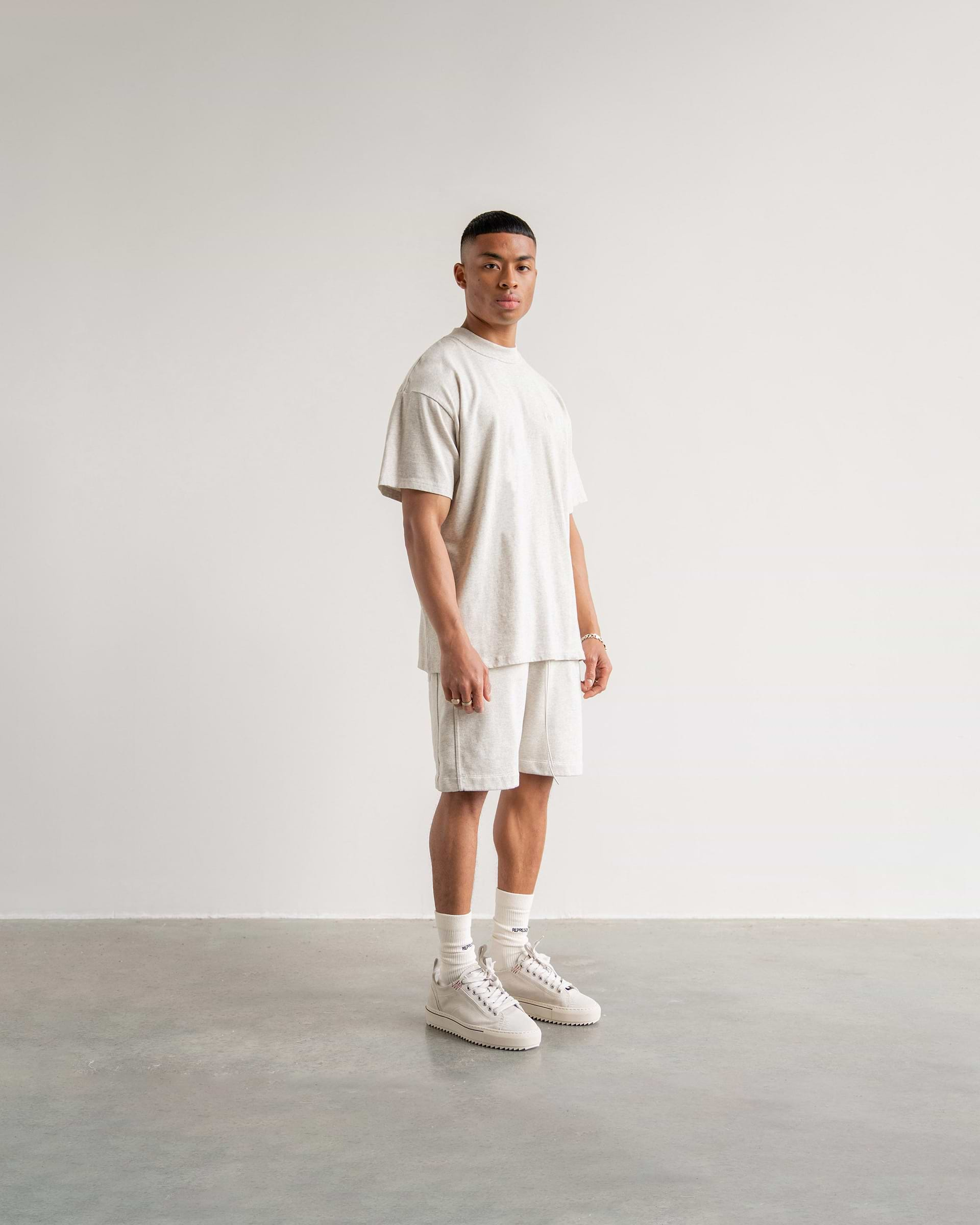 Blank Shorts - Cream Marl