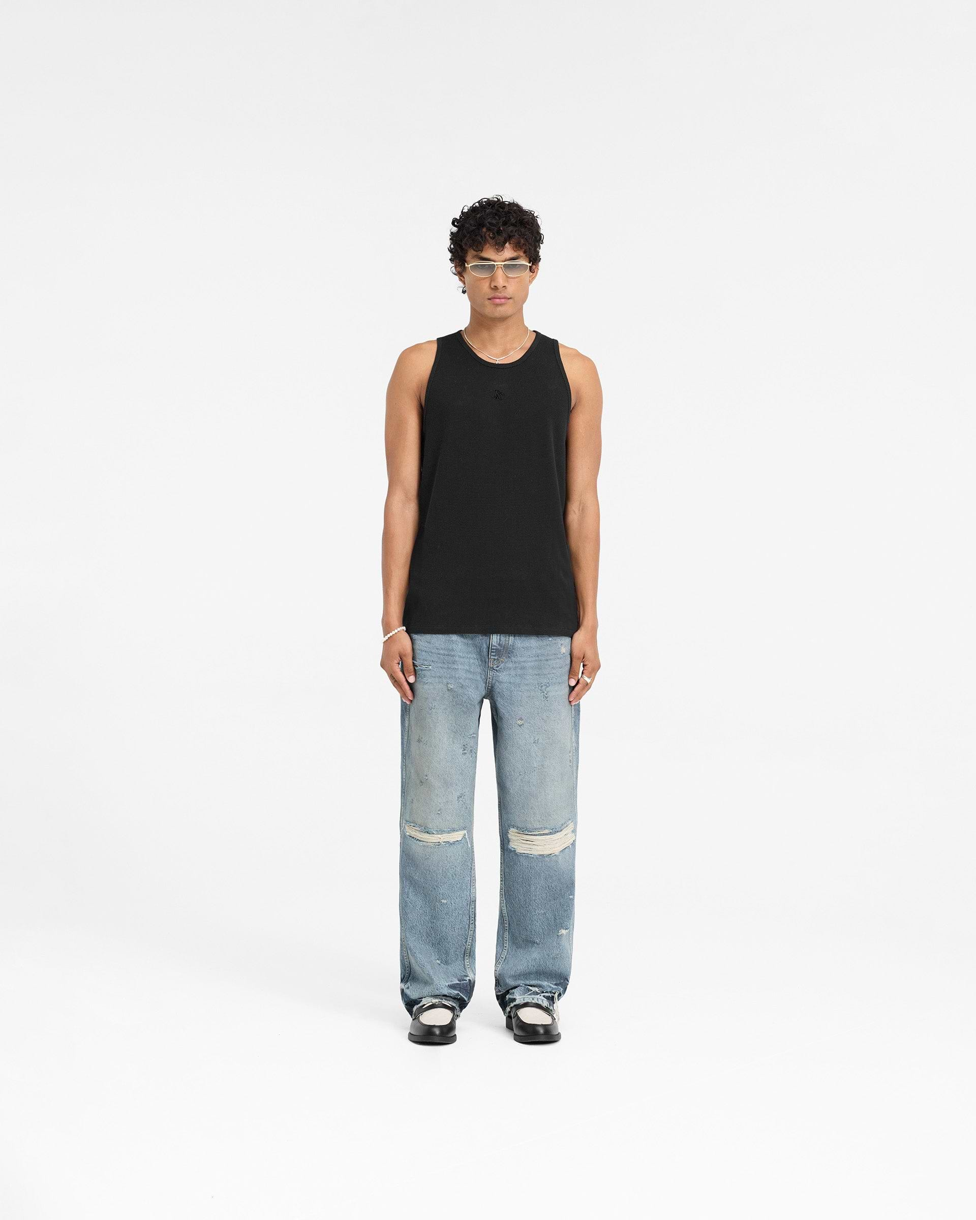 Represent X Duke + Dexter Ribbed Vest - Black